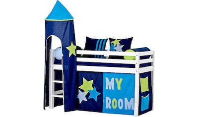 Hoppekids Hochbett »«My Room»«, Kinderbett, Matratze & Vorhang, 2 Größen kaufen