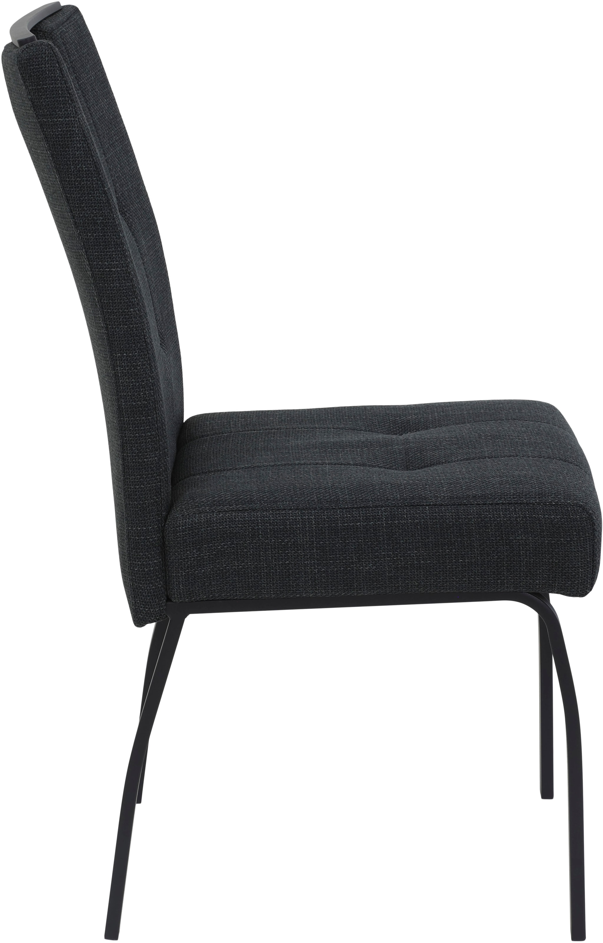 HELA 4-Fußstuhl »LINZ, Esszimmerstuhl, Komfortstuhl«, (Set), 4 St., Microfaser-Webstoff, XL-Sitz,elegante Griffleiste,Komfortsitz mit Federkern,140kg belastbar