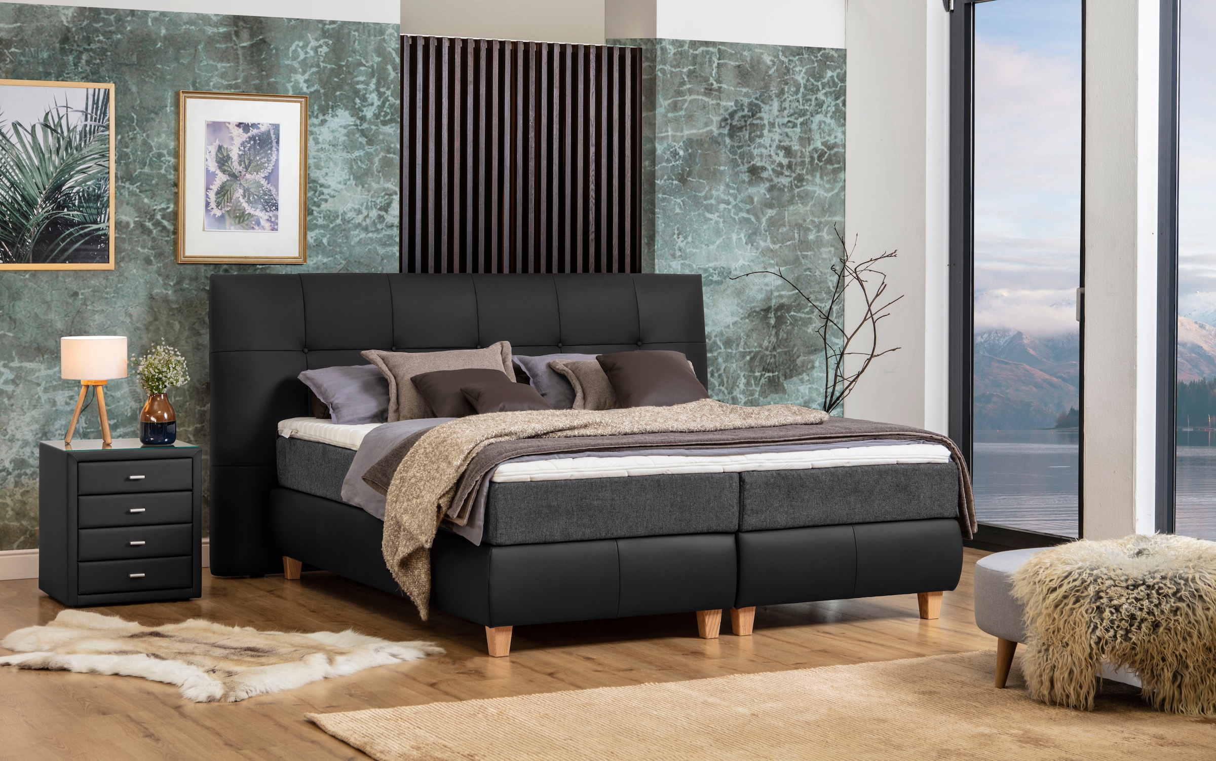 Boxspringbett »Luella«, ADA trendline Boxspringbett, inkl. Matratze und...