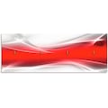 Artland Hakenleiste »Kreatives Element Rot für Ihr Art-Design«, aus Holz mit 4 Schlüsselhaken – Schlüsselboard, Schlüsselbretter, Schlüsselhalter, Schlüsselaufhänger für den Flur – Stil: Modern