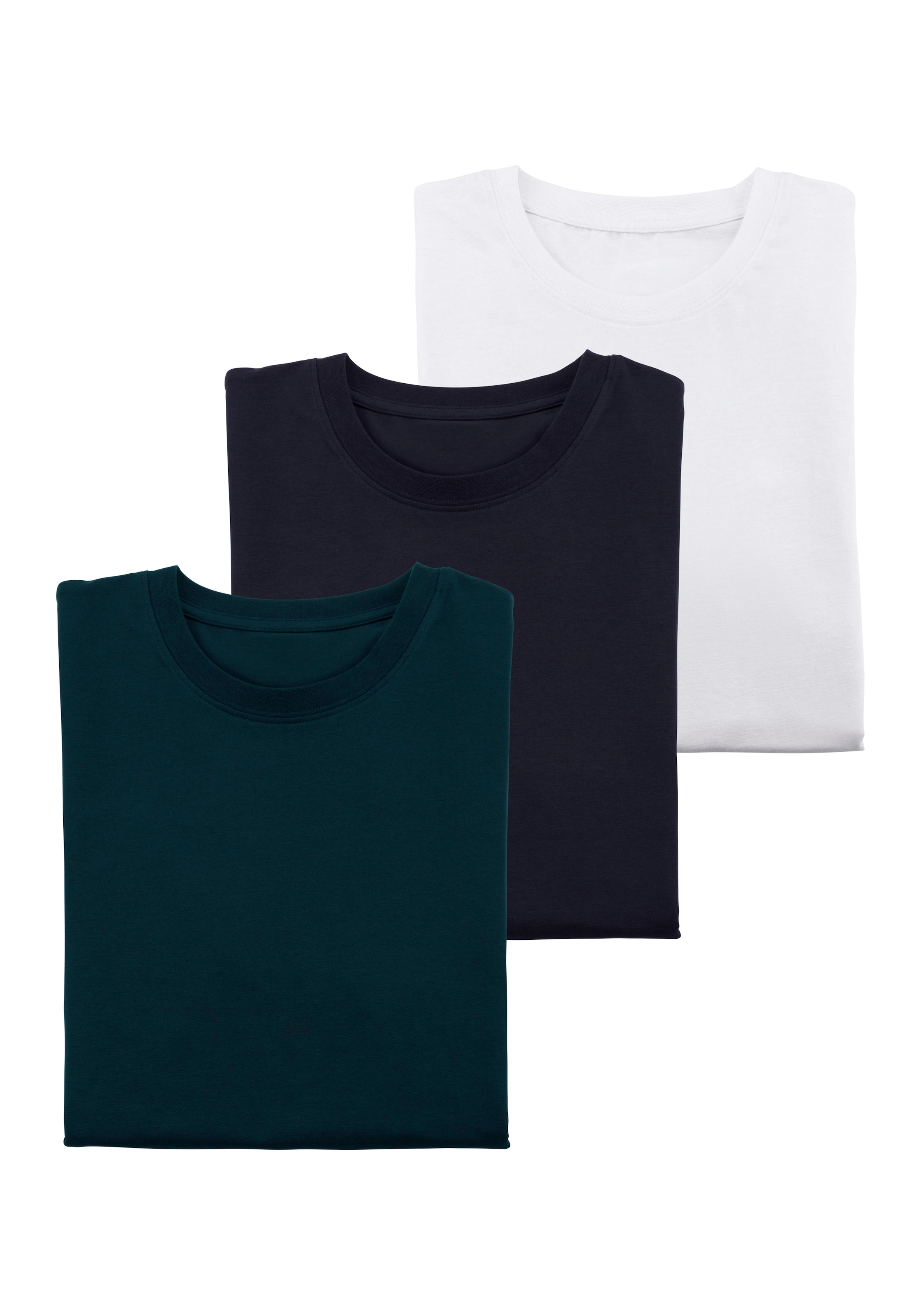 H.I.S T-Shirt »Unterziehshirt mit Rundhals«, (3er-Pack), aus Baumwoll-Mix