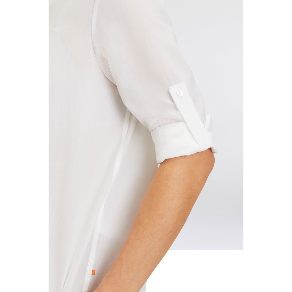 BOSS ORANGE Klassische Bluse »C_Befelize_21«, Premium Damenmode mit verstellbaren Ärmeln