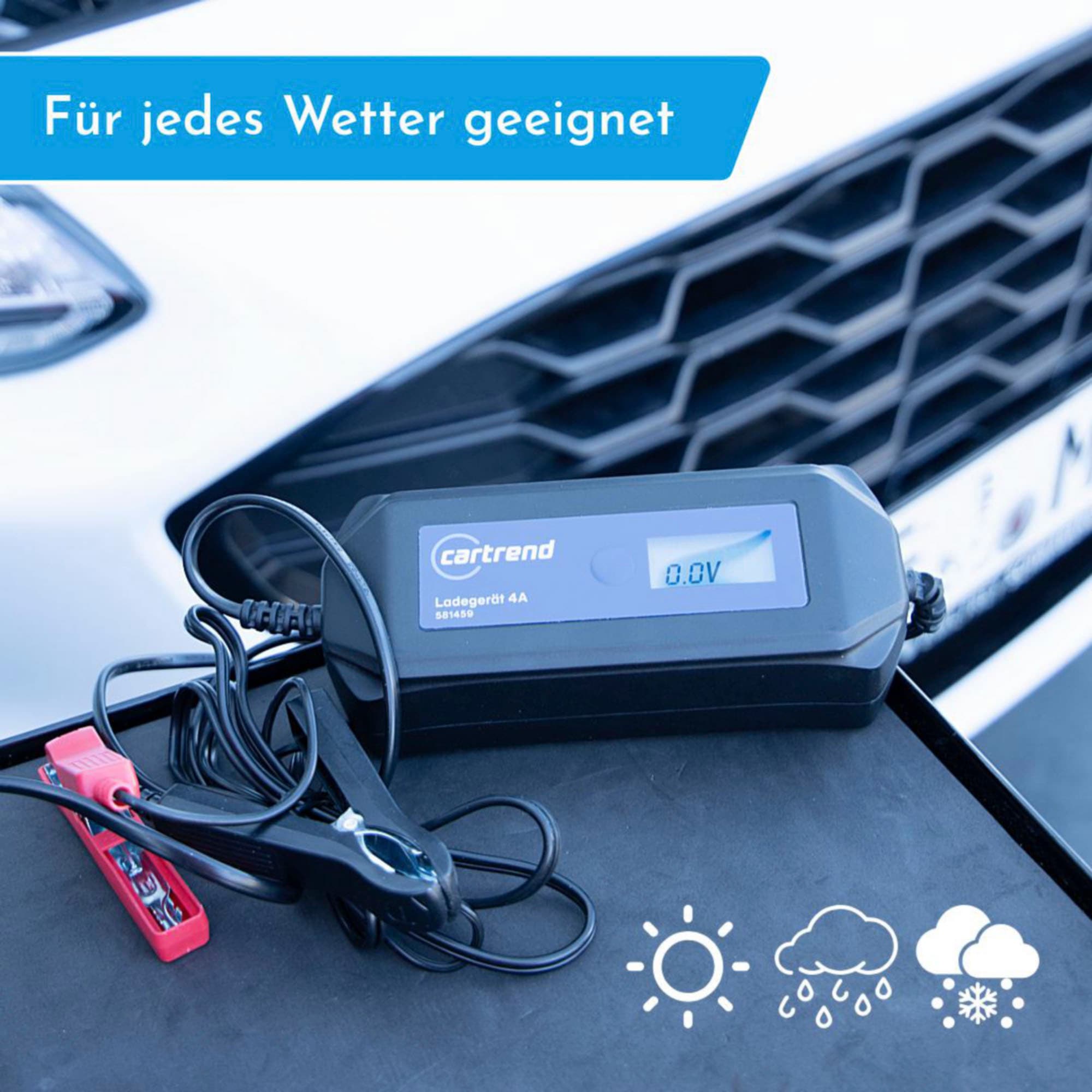 Cartrend Autobatterie-Ladegerät »Batterieladegerät DP4.1 mit Mikroprozessor-Technologie 6V/12V, 4A«