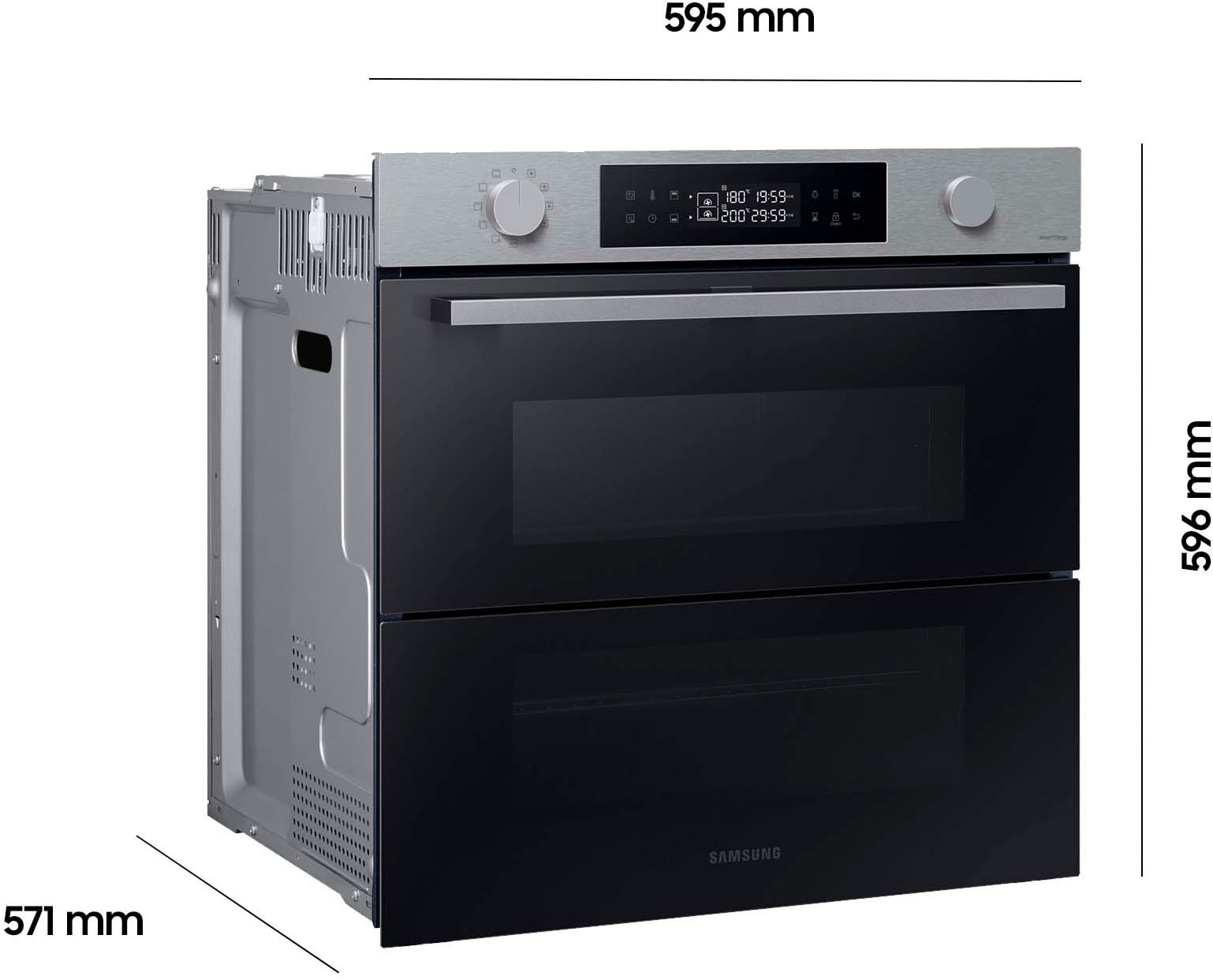 Samsung Einbaubackofen  »NV7B4550VAS/U1«, Pyrolyse-Selbstreinigung, Dual Cook Flex