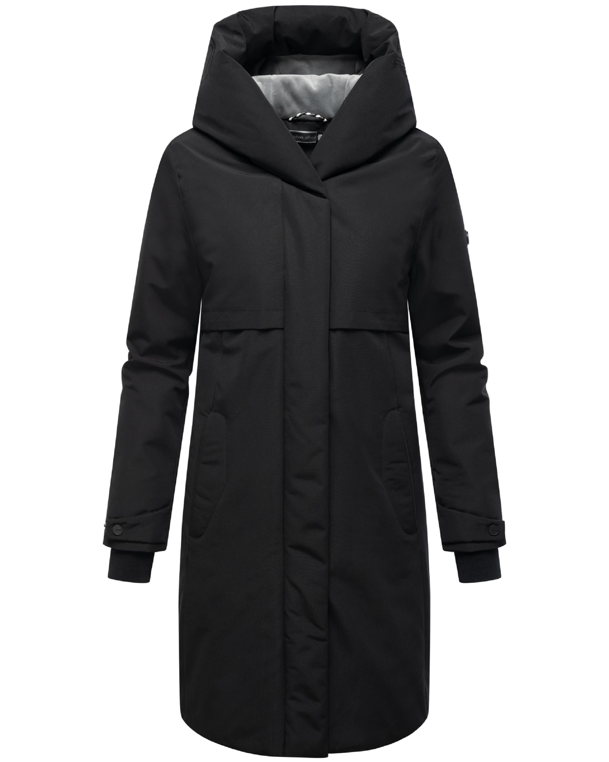 Navahoo, Damen, Wintermantel »Wintermantel Domingaa 14«, Black, S, Black, Warmer Damen Wintermantel mit Kapuze
