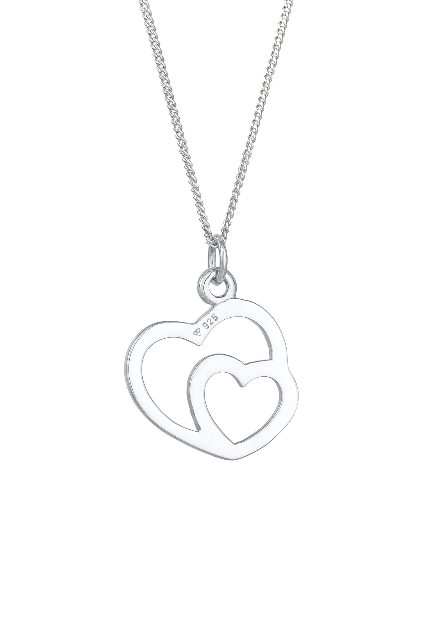 Elli Kette mit Anhänger »Halskette Herz in Herz Liebe 925 Silber«