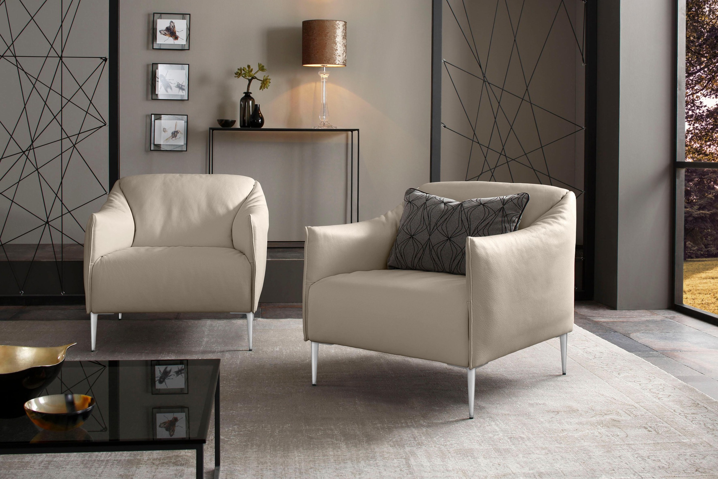 W.SCHILLIG Cocktailsessel »sally«, mit Metallfüßen in Chrom glänzend