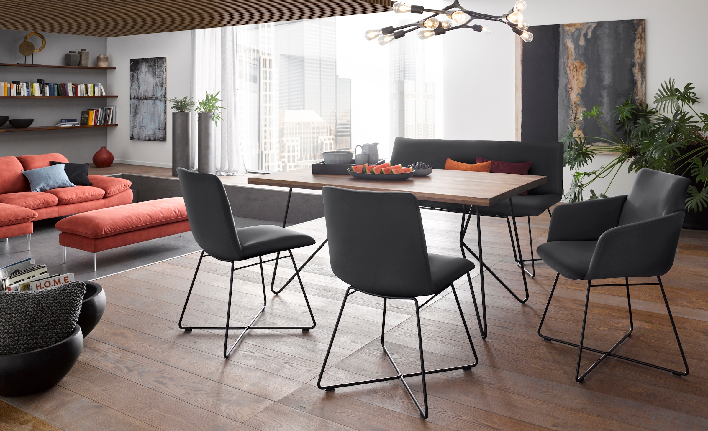 W.SCHILLIG Polsterstuhl »jakob« () mit Drahtrohrgestell in Schwarz pulverbeschichtet