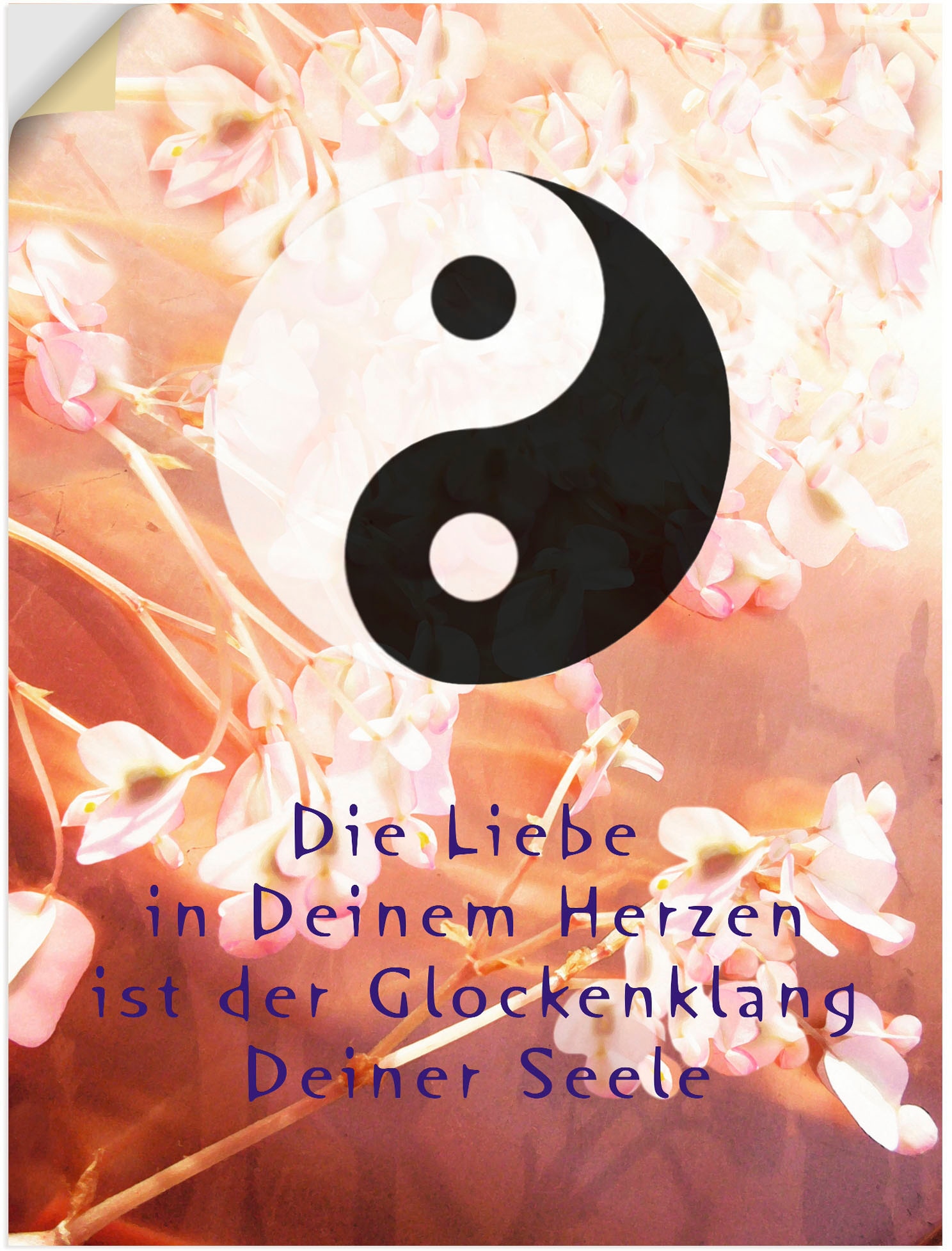 Artland Wandbild »Yin Yang Glockenklang«, Größen Wandaufkleber Spirituelle versch. Alubild, Poster in Leinwandbild, als auf bestellen oder (1 Raten St.), Bilder