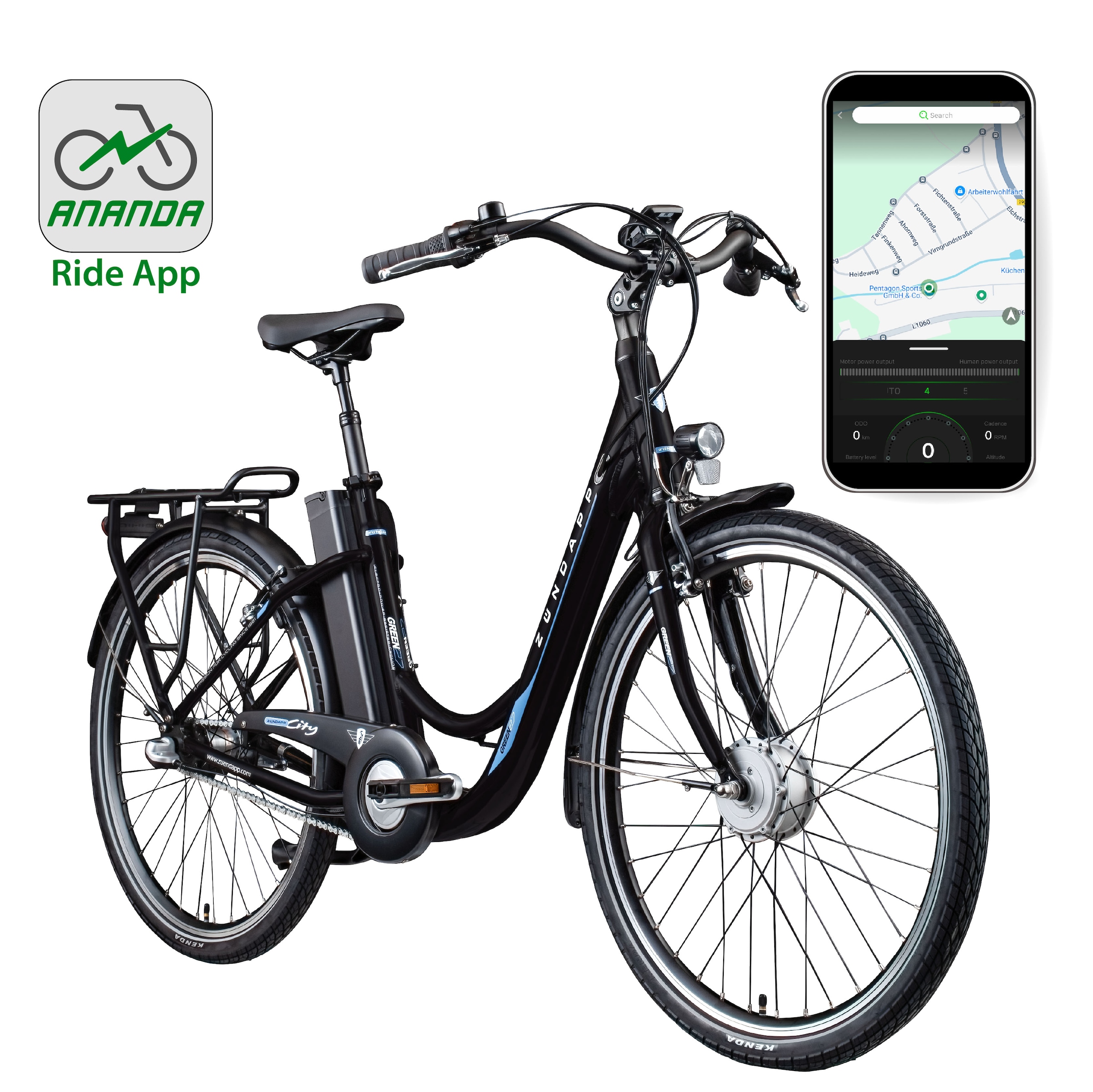 Zündapp »Green 2.7« 3 Gang Shimano Nexus Schaltwerk Nabenschaltung Frontmotor 250 W Pedelec, Elektrofahrrad für Damen u. Herren