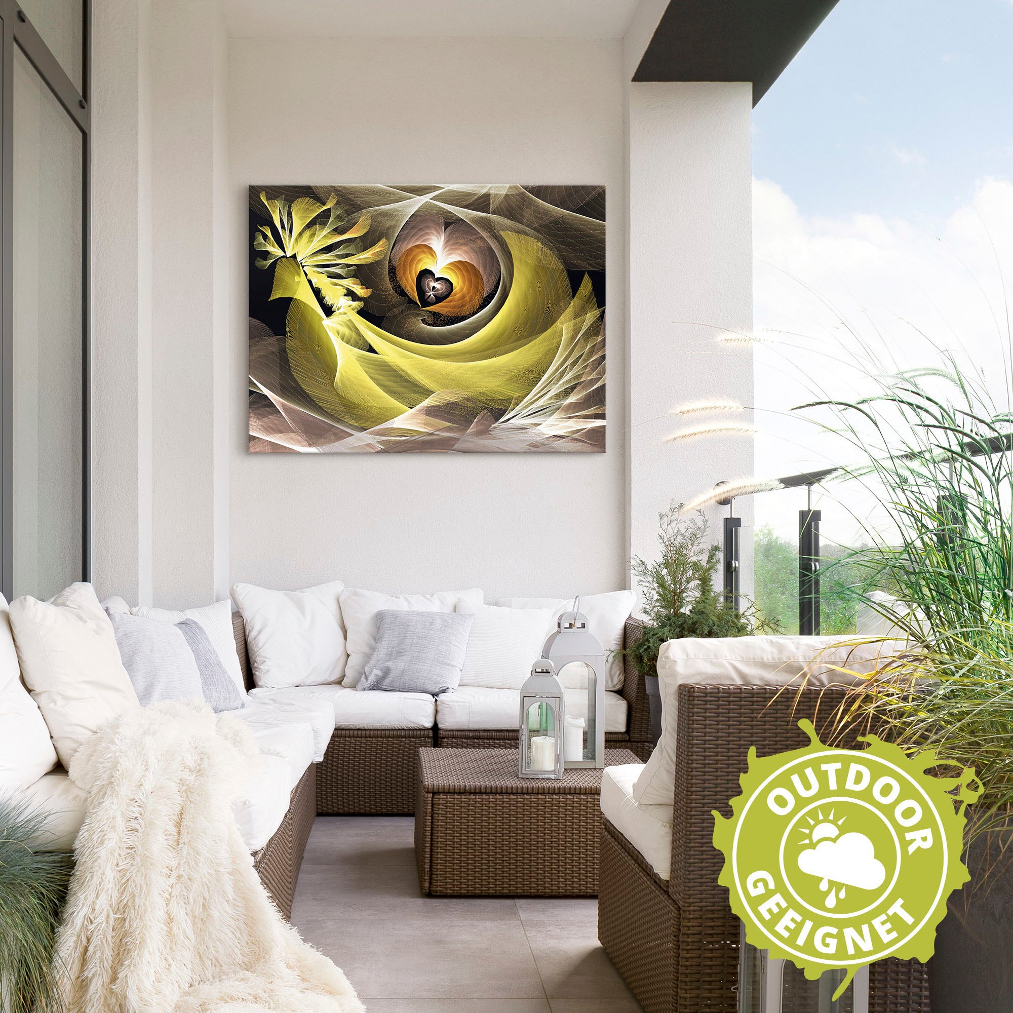 Artland Wandbild »Magischer Vogel mit Herzen«, Animal Fantasy, (1 St.), als Alubild, Leinwandbild, Wandaufkleber oder Poster in versch. Größen