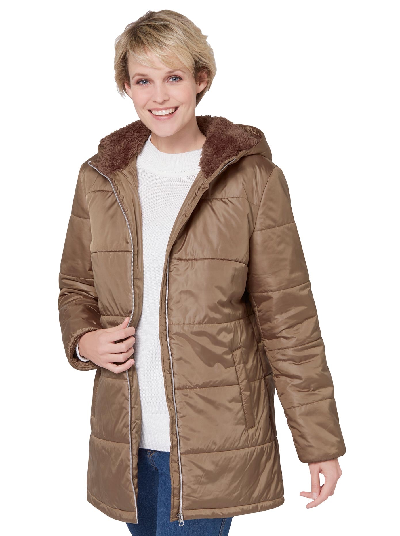 Classic Basics Langjacke mit Kapuze