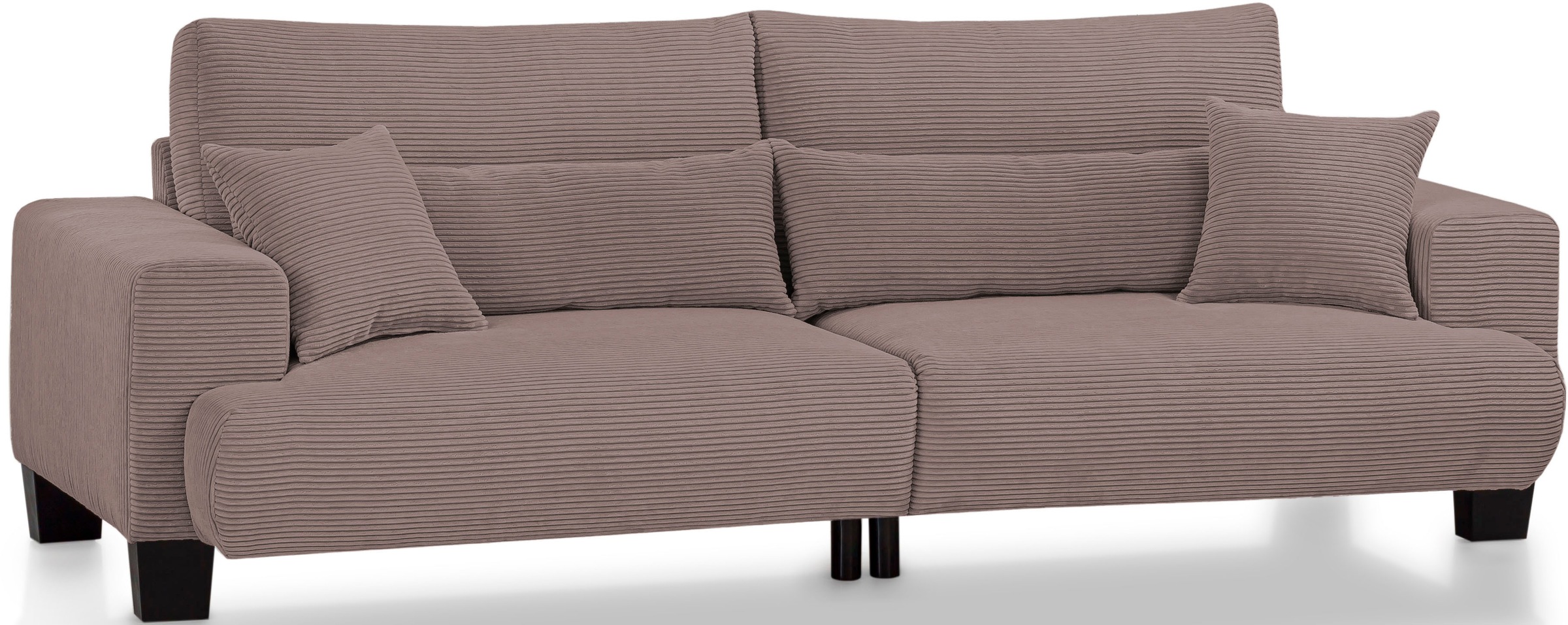 exxpo - sofa fashion Big-Sofa »Big Ayo, Megasofa, toller Sitzkomfort, modern & zeitlos, Cord Bezug«, inkl. loser Rücken- und Zierkissen, frei im Raum stellbar, cappuccino