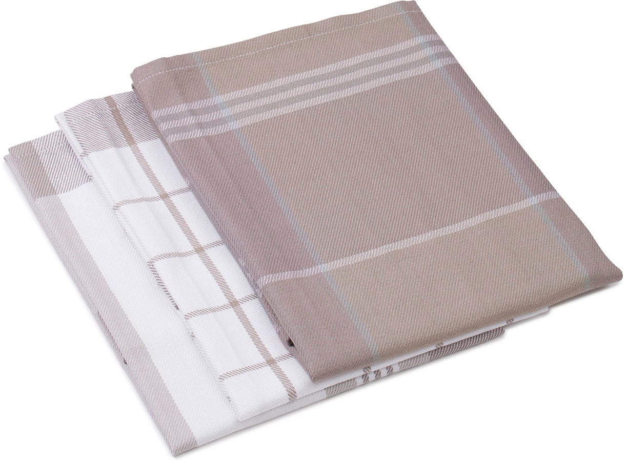 Gözze Geschirrtuch »Geschirrtücher, Des. 60058«, (Set, 3 tlg.), Maß: 50 x 70 cm, Set: 2x kariert und 1x gestreift