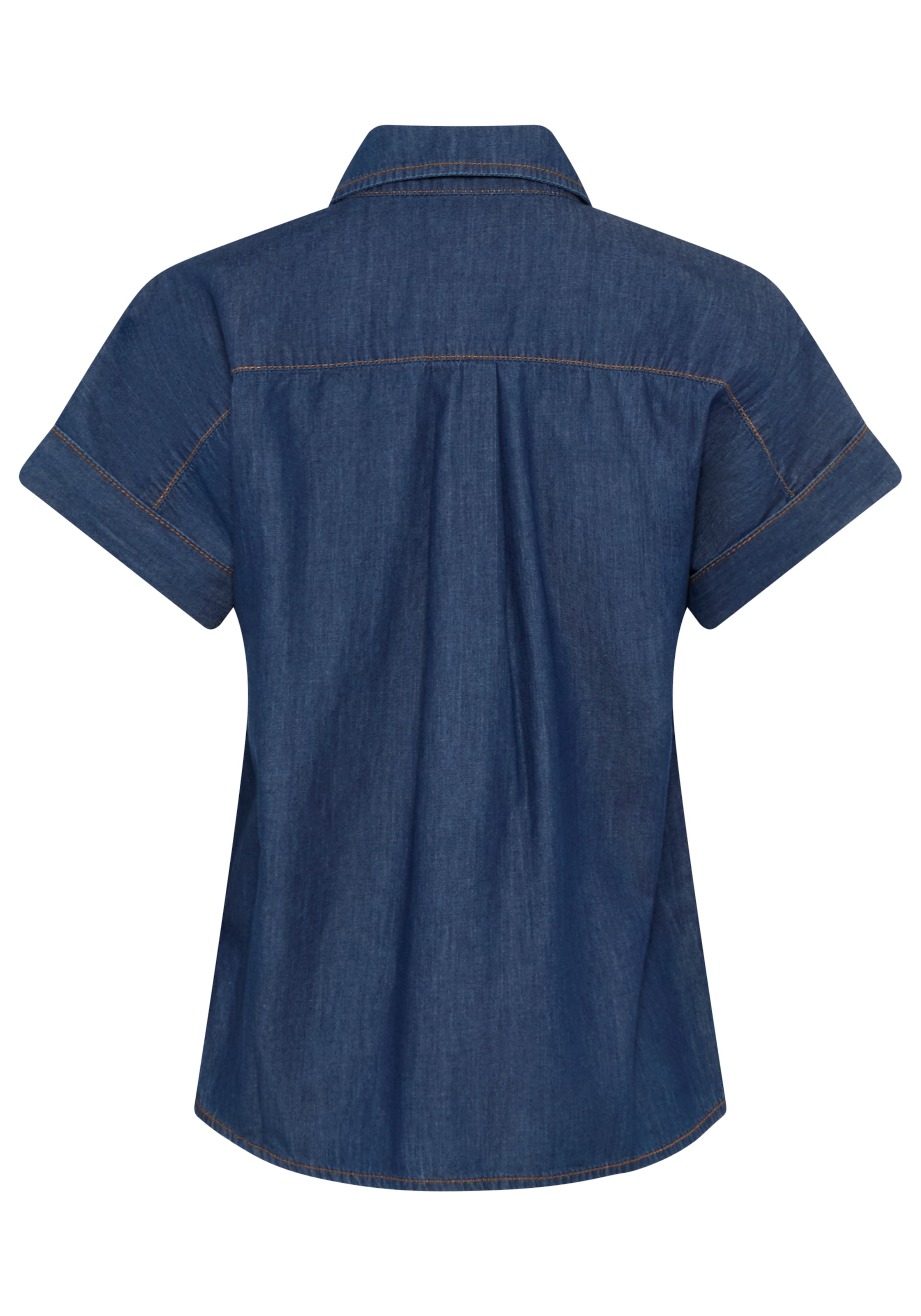 Arizona Jeansbluse »halbarm« mit Hemdblusenkragen, Comfort Fit, auch in großen Größen