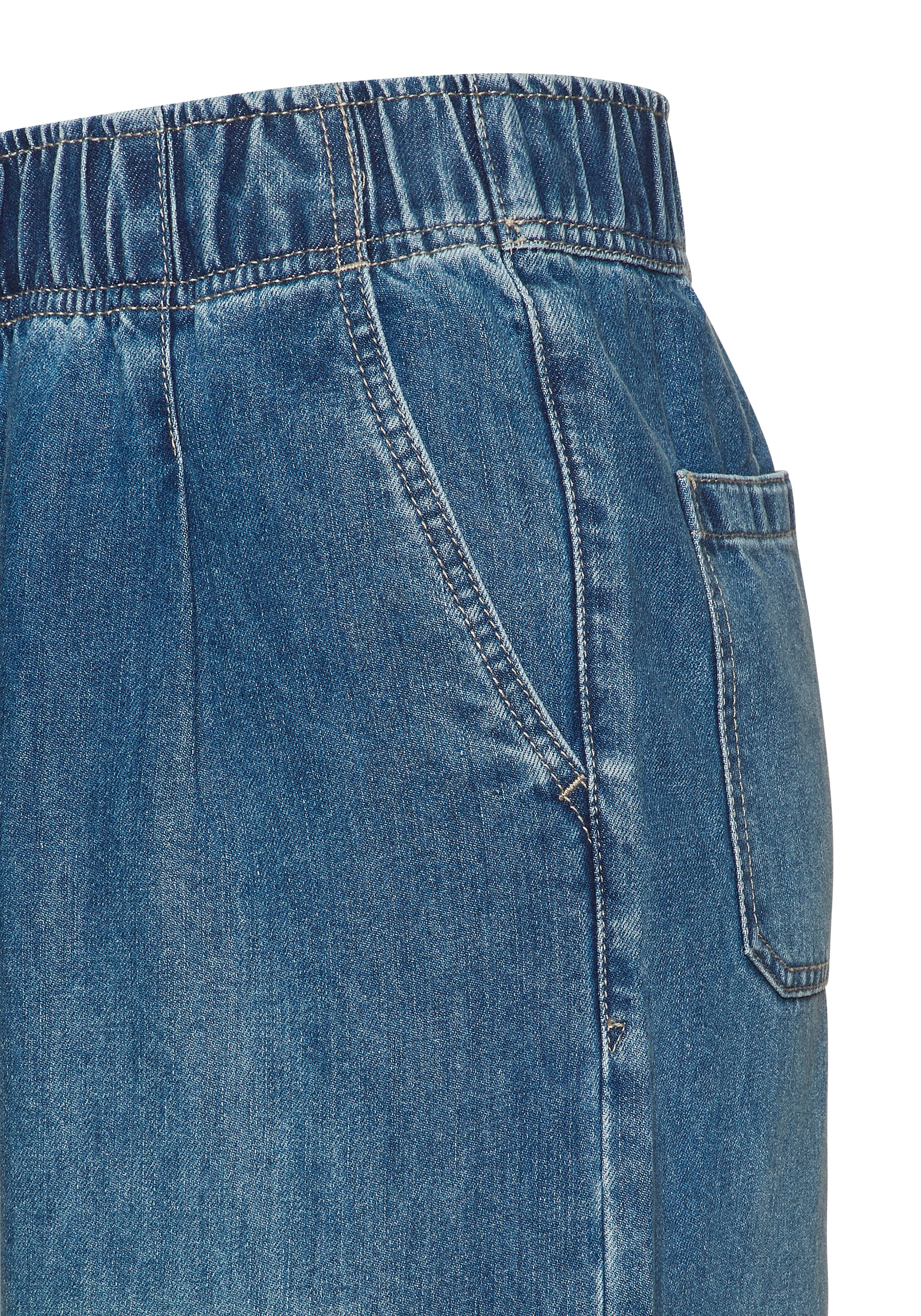 Buffalo Schlupfhose  mit Kontrastnähten, modische Jeans, weites Bein