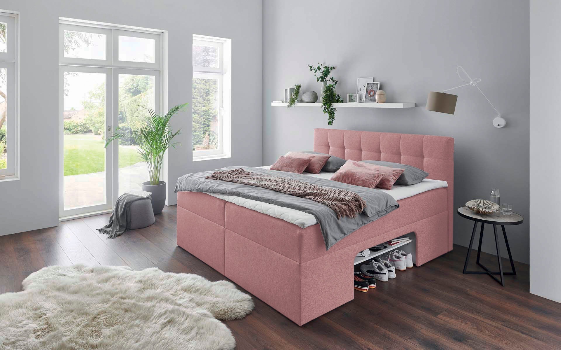 Places of Style Boxbett, Nische im Bettkasten für zusätzlichen Stauraum