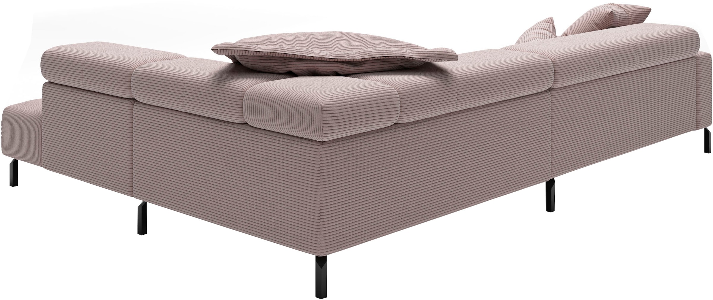 Places of Style Ecksofa »Cleveland, L-Form, incl. Kopfteilverstellung, Breite 311 cm«, wahlweise elektrischer Sitzvorzug