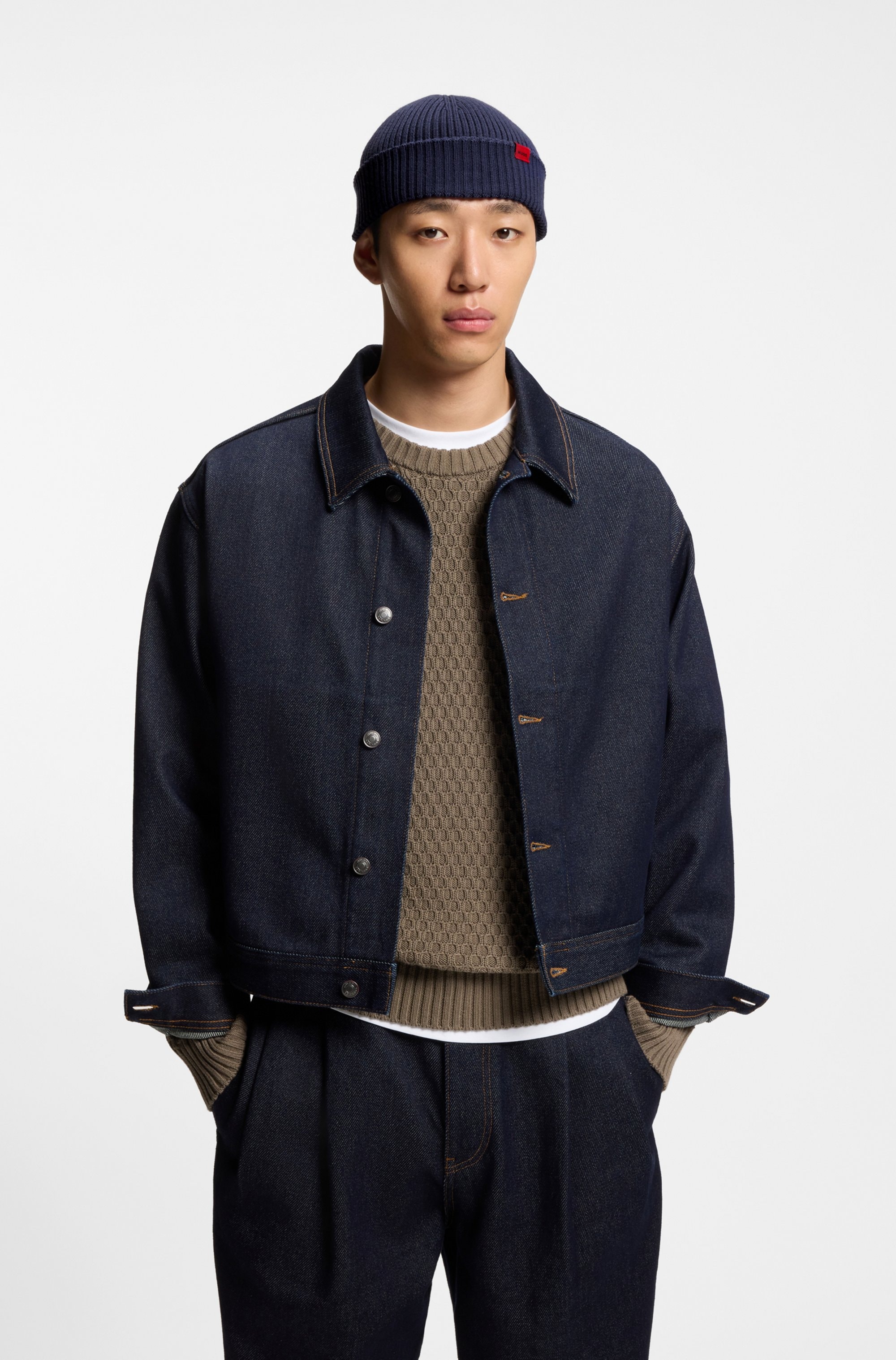 HUGO Beanie »Xush« aus Wollmix