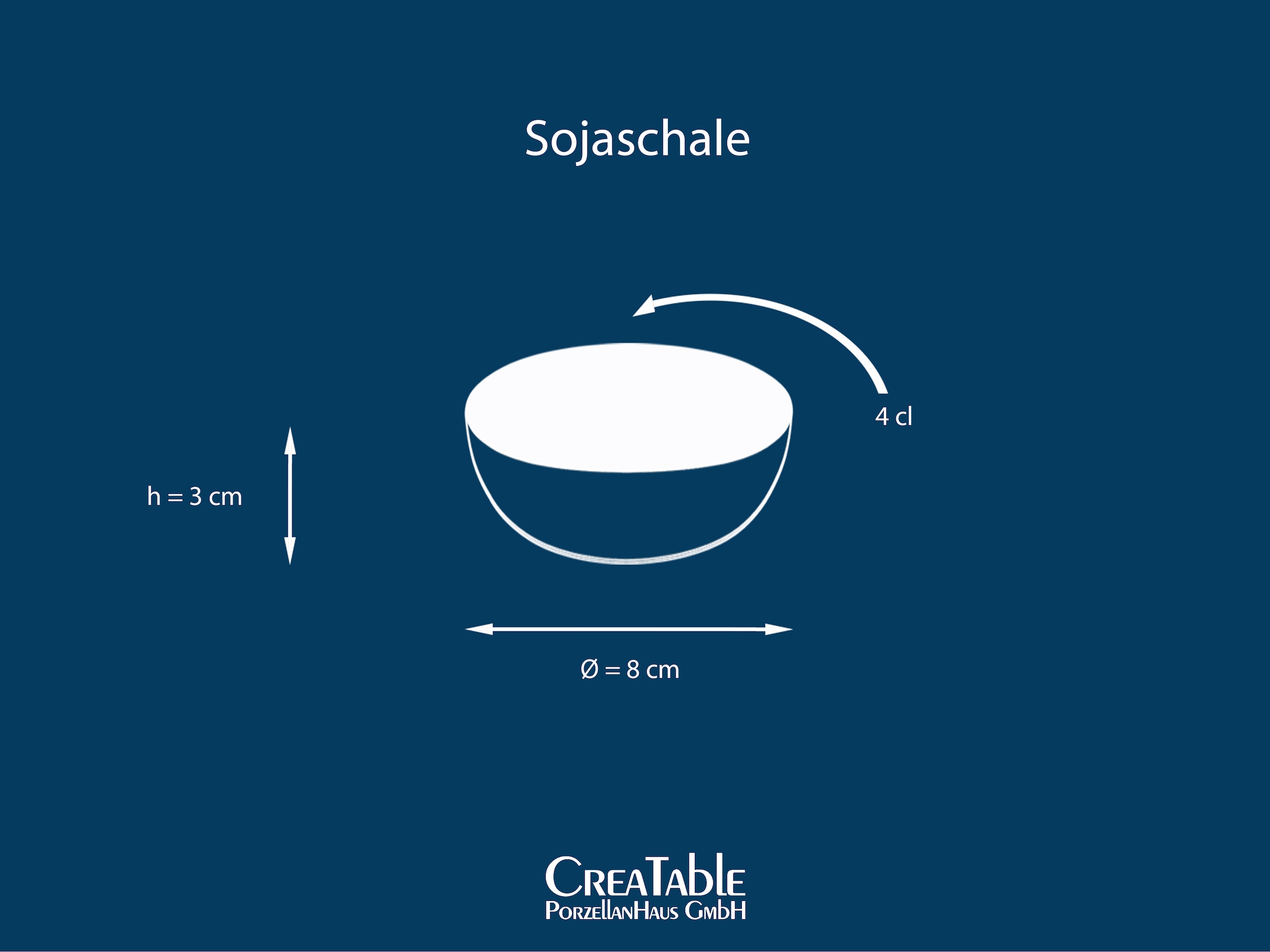 CreaTable Schale »Cascade, Sojaschale, Ø 8 cm, 6-tlg« 6 Stk. aus Steinzeug Rekativglasur, Healthy Food