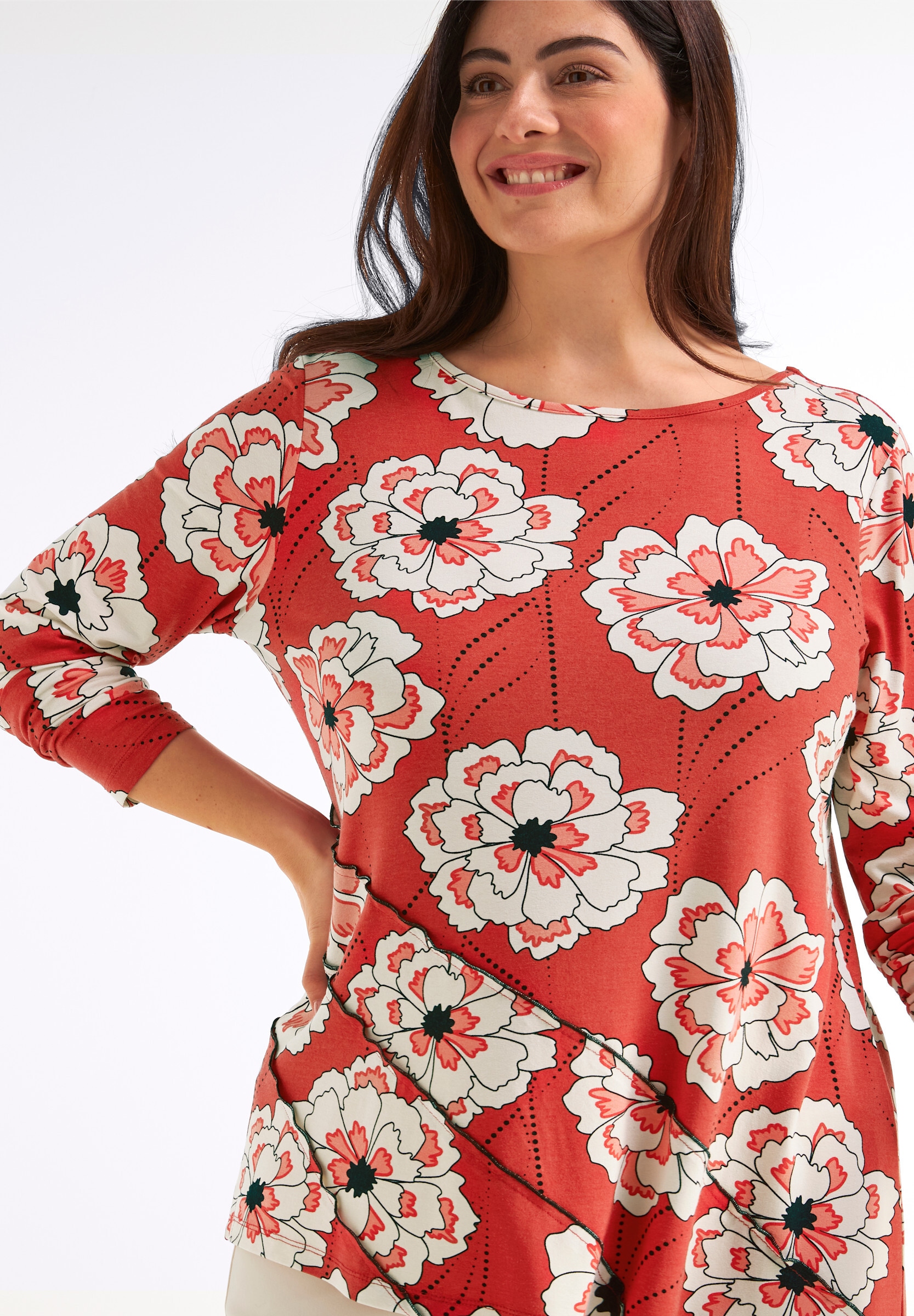 Sheego Longshirt »Longshirt Longshirt mit asymmetrischem Saum«