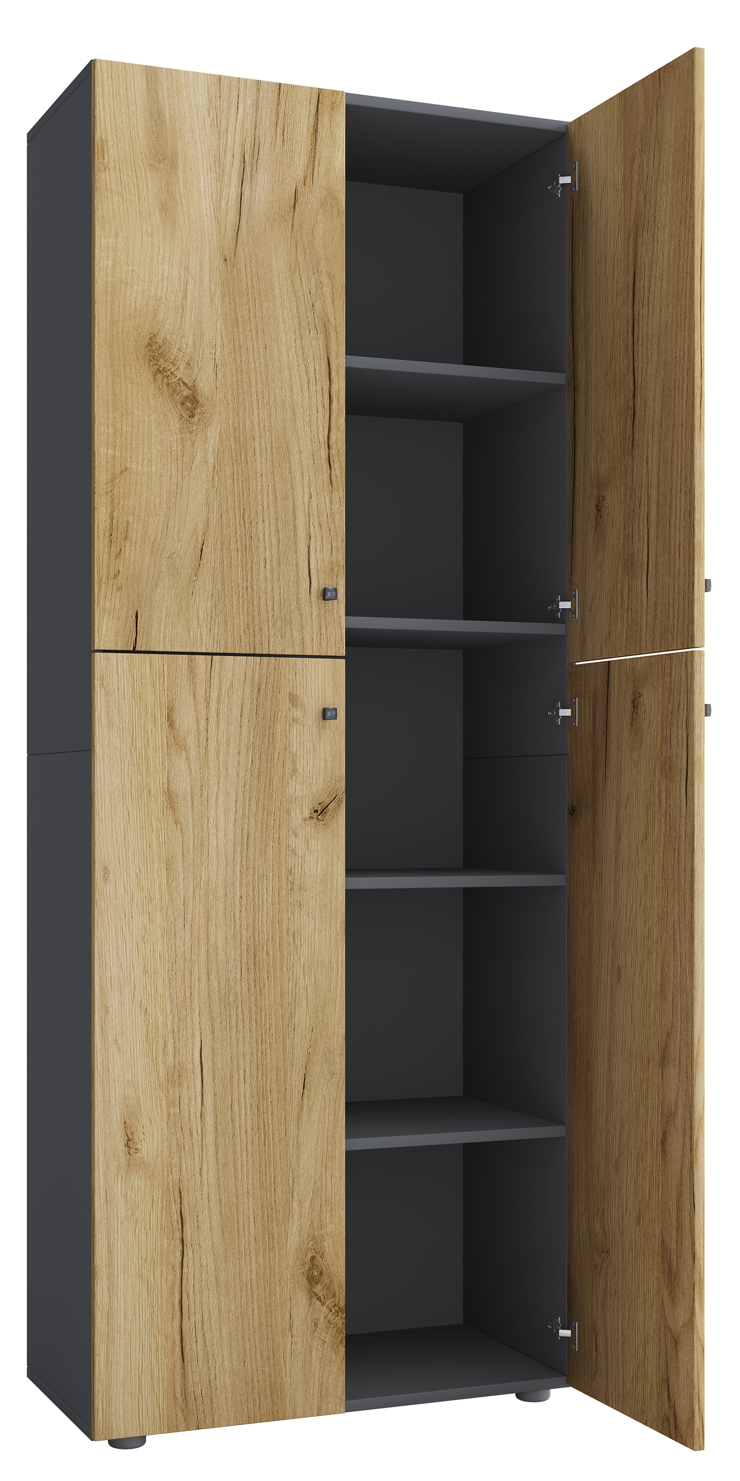 VCM Aktenschrank »VCM Büroschrank mit 5 Fächern | moderner Aktenschrank mit Drehtüren | Maße ca. B. 70 x H. 184 x T. 40 cm ¿ Lona 5-Fach«, (1 St.)