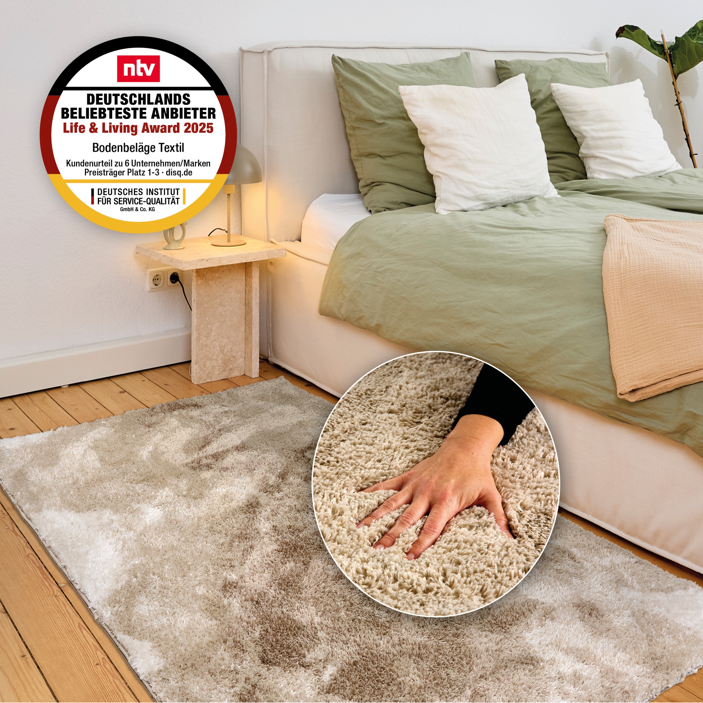 ASTRA Hochflor-Teppich »Paulie 251«, rechteckig, 25 mm Höhe, Langflor, Shaggy, Wohnzimmer, Schlafzimmer