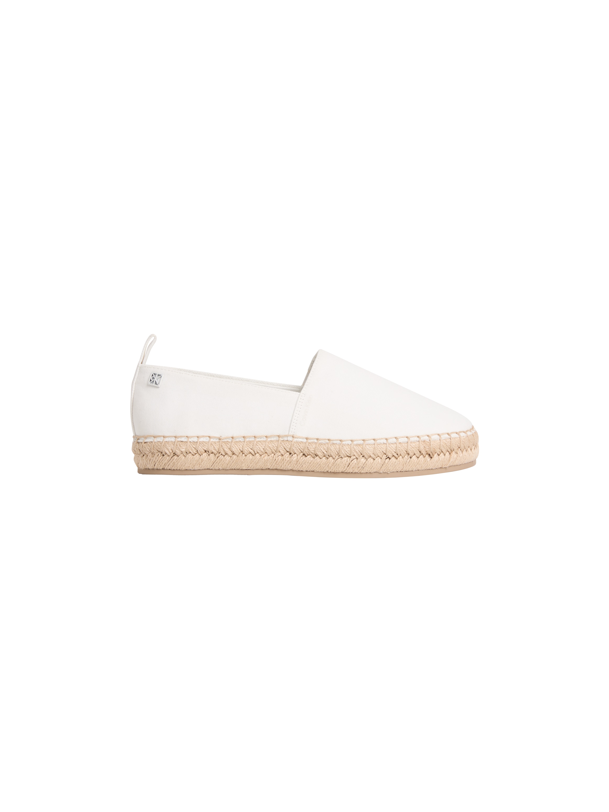 Calvin Klein Espadrille »OBLIQUE ESPADRILLE CANVAS«  Slipper, Flats, Mokassin, Schlupfschuh mit Bastumrahmung