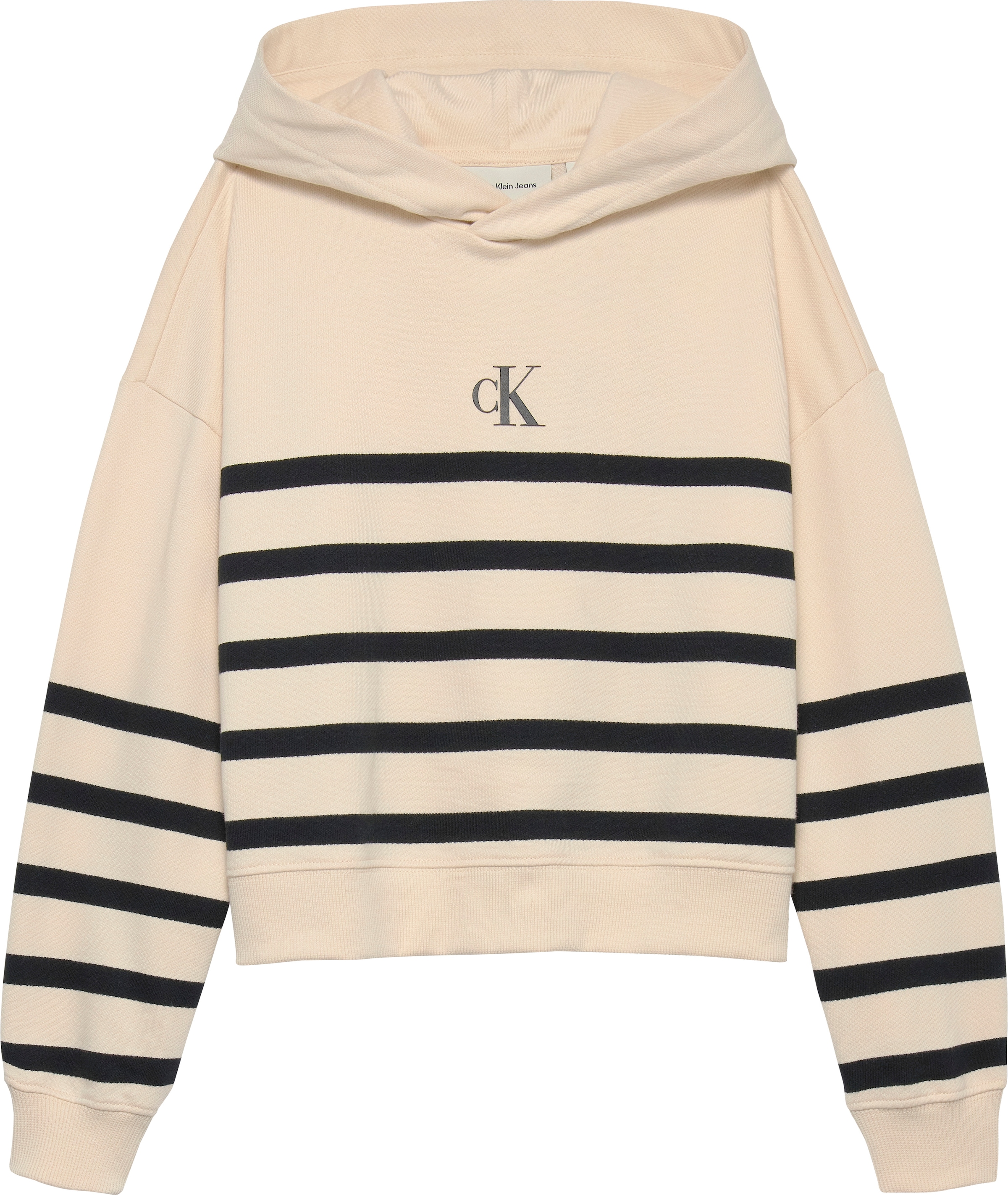 Calvin Klein Jeans Kapuzensweatshirt »CK LOGO BOXY FIT STRIPES HOODIE«, für Kinder bis 16 Jahre, mit Kapuze