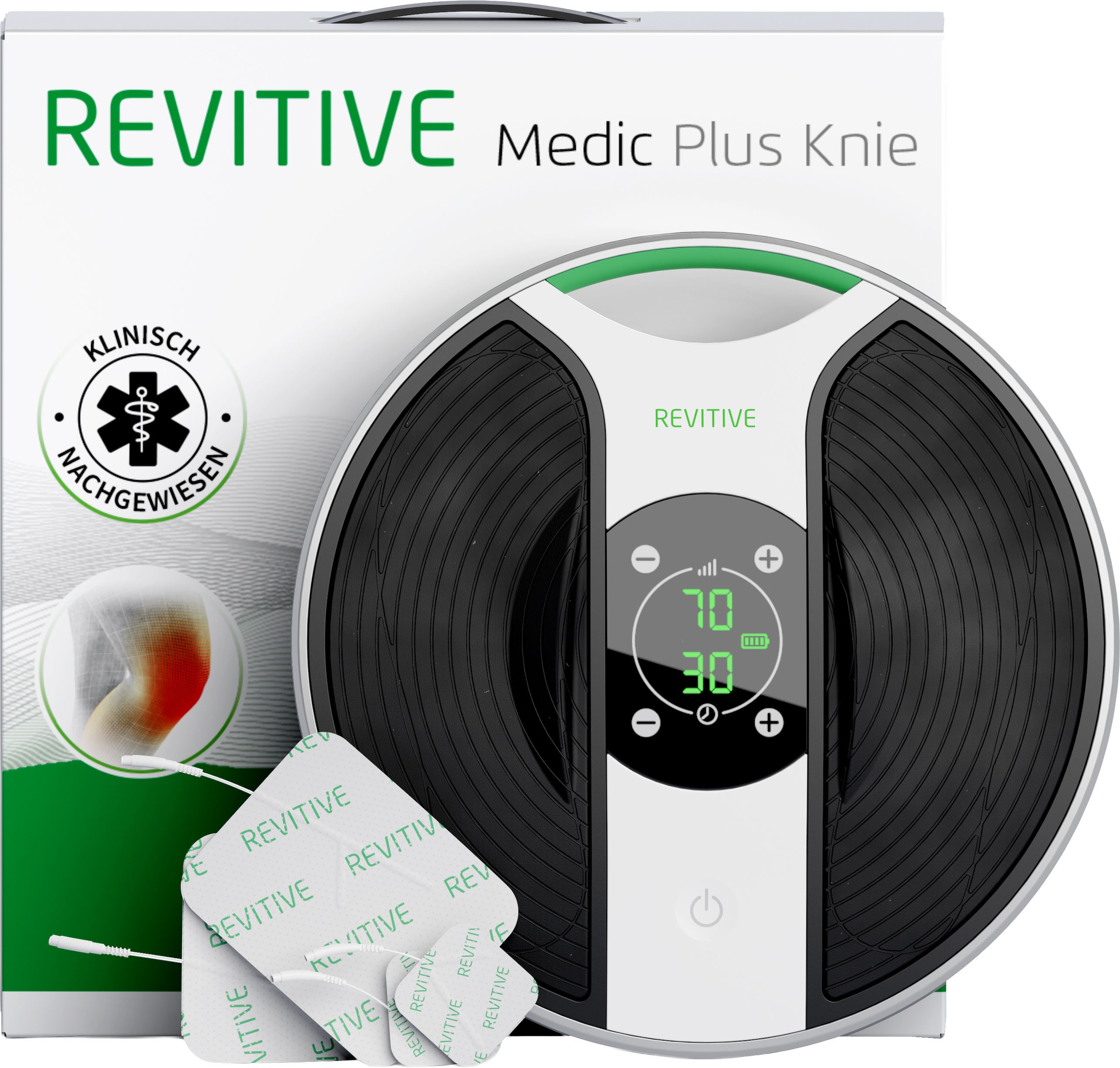 REVITIVE EMS-Fußmassage-Gerät »Medic Plus Knie Durchblutungs-Stimulator« Lindert Beschwerden, schlechte Durchblutung, Schwellungen, Krämpfe
