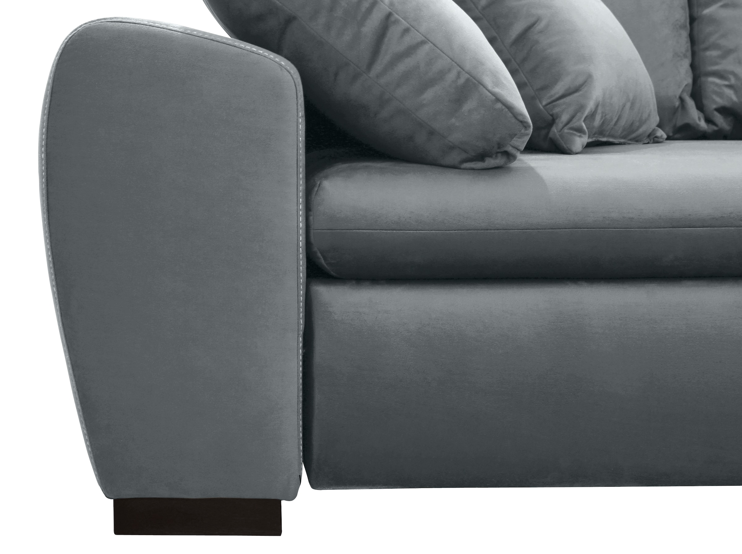 Home affaire Ecksofa Cara Mia L-Form, wahlweise mit Bettfunktion und Bettkasten, Massivholzfüße