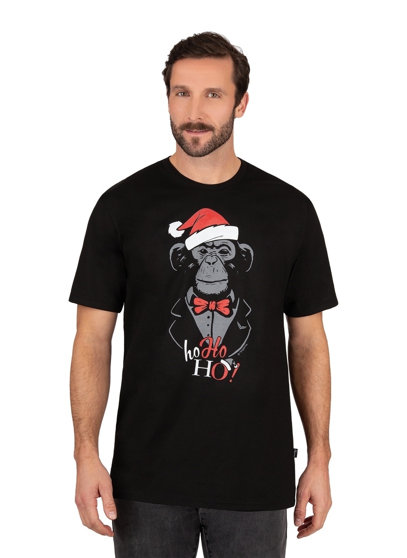 T-Shirt »TRIGEMA T-Shirt mit weihnachtlichem Motiv«