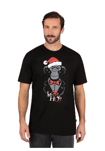 T-Shirt »TRIGEMA T-Shirt mit weihnachtlichem Motiv«