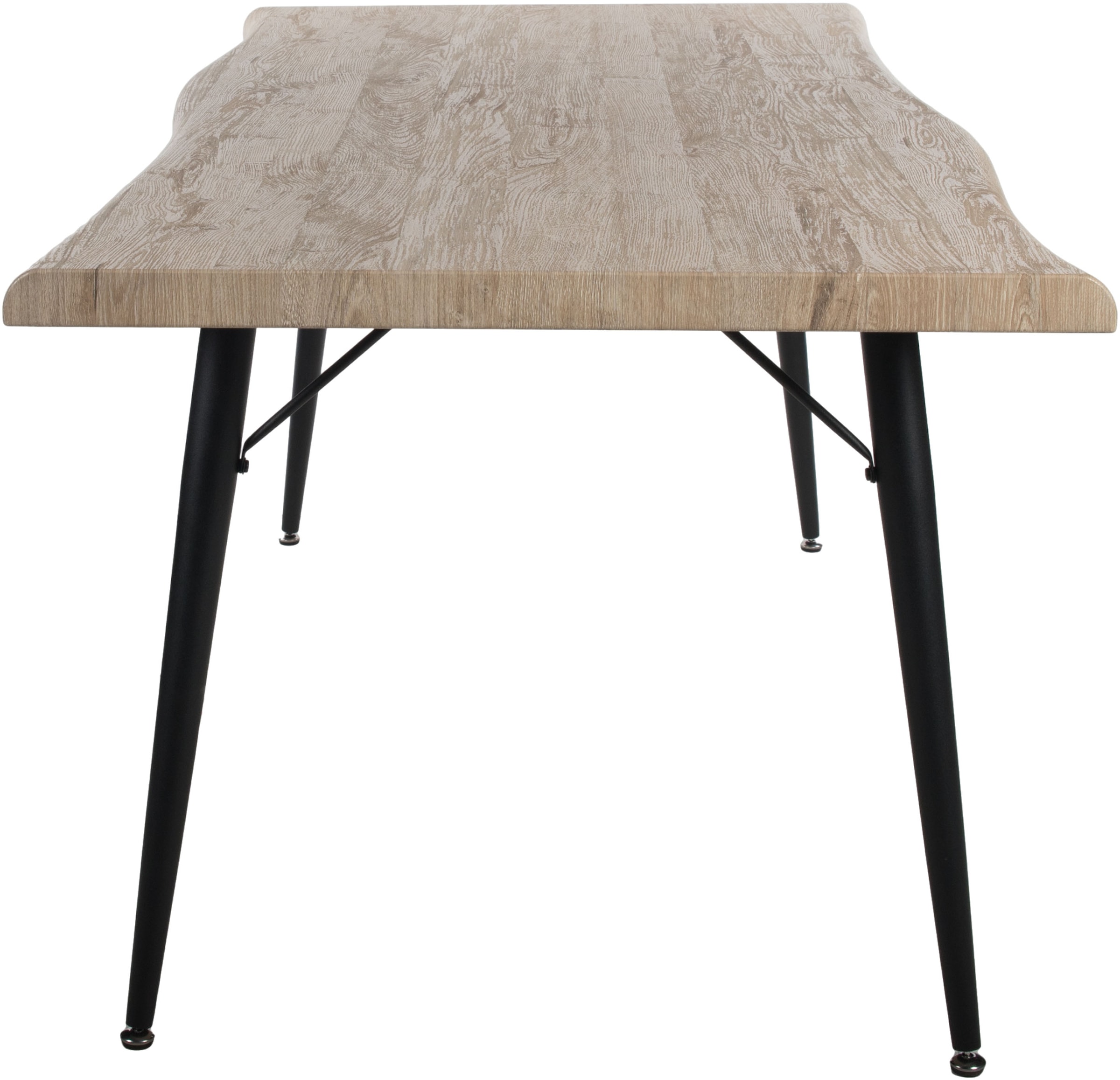 Duo Collection Essgruppe »Esszimmergruppe Tailin & Elli«, (Set, 5 tlg., 5-tlg.), Baumkantentisch, massives Metallgestell, bis 100 kg belastbar