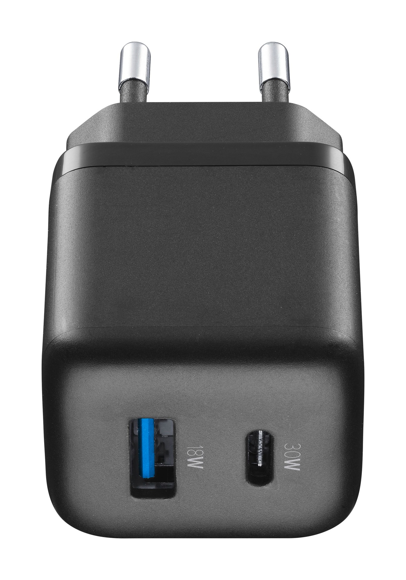 Cellularline USB-Ladegerät »USB Charger Multipower Micro 30W GaN 2 Ports PD«, Ladegerät Lader für Samsung Galaxy, Apple iPhone, Google Pixel