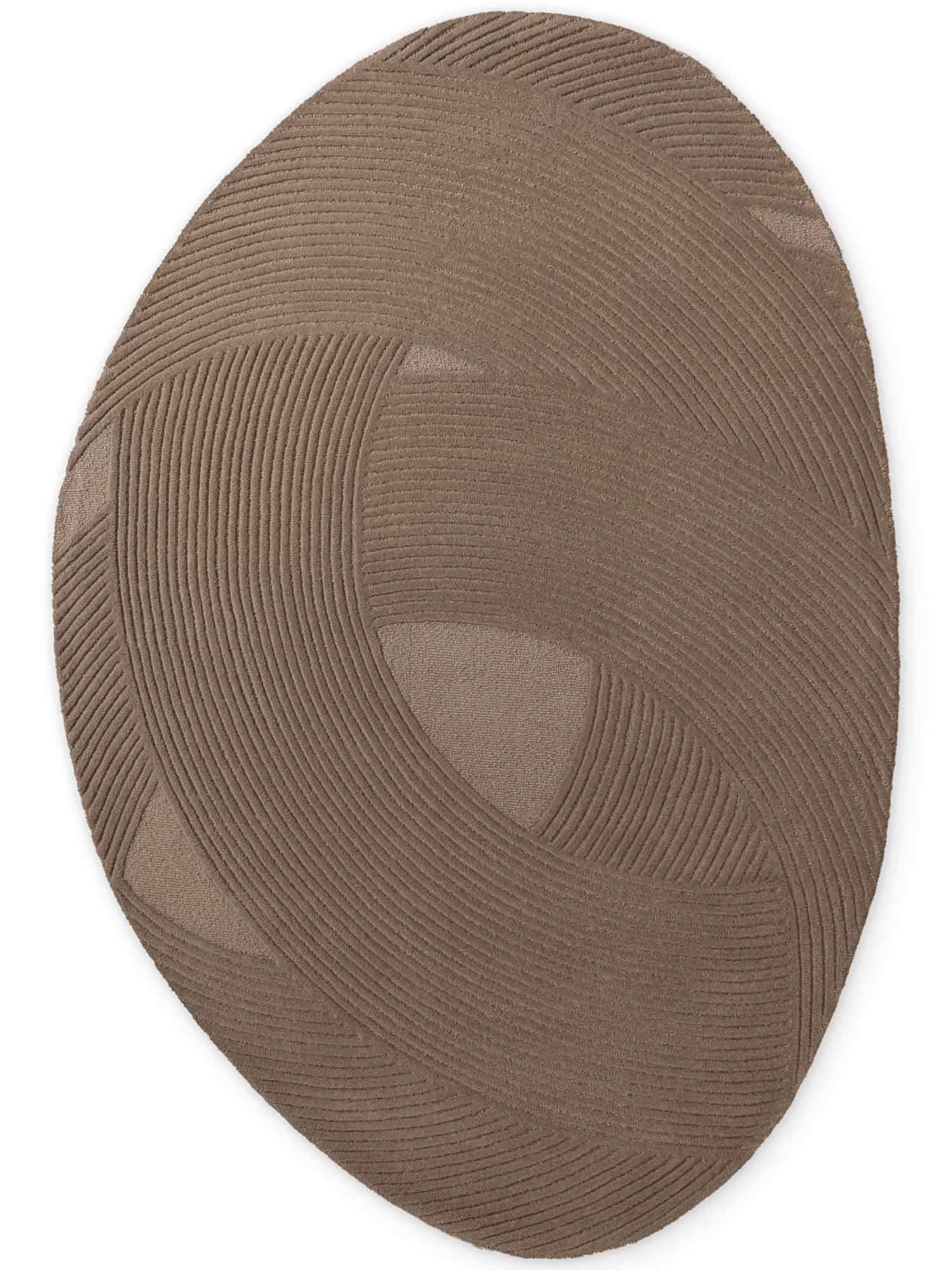Ted Baker Wollteppich »Wollteppich Victoria« rechteckig 18 mm Höhe Naturteppich Wolle, Hoch-Tief-Design, Wohnzimmer, Schlafzimmer
