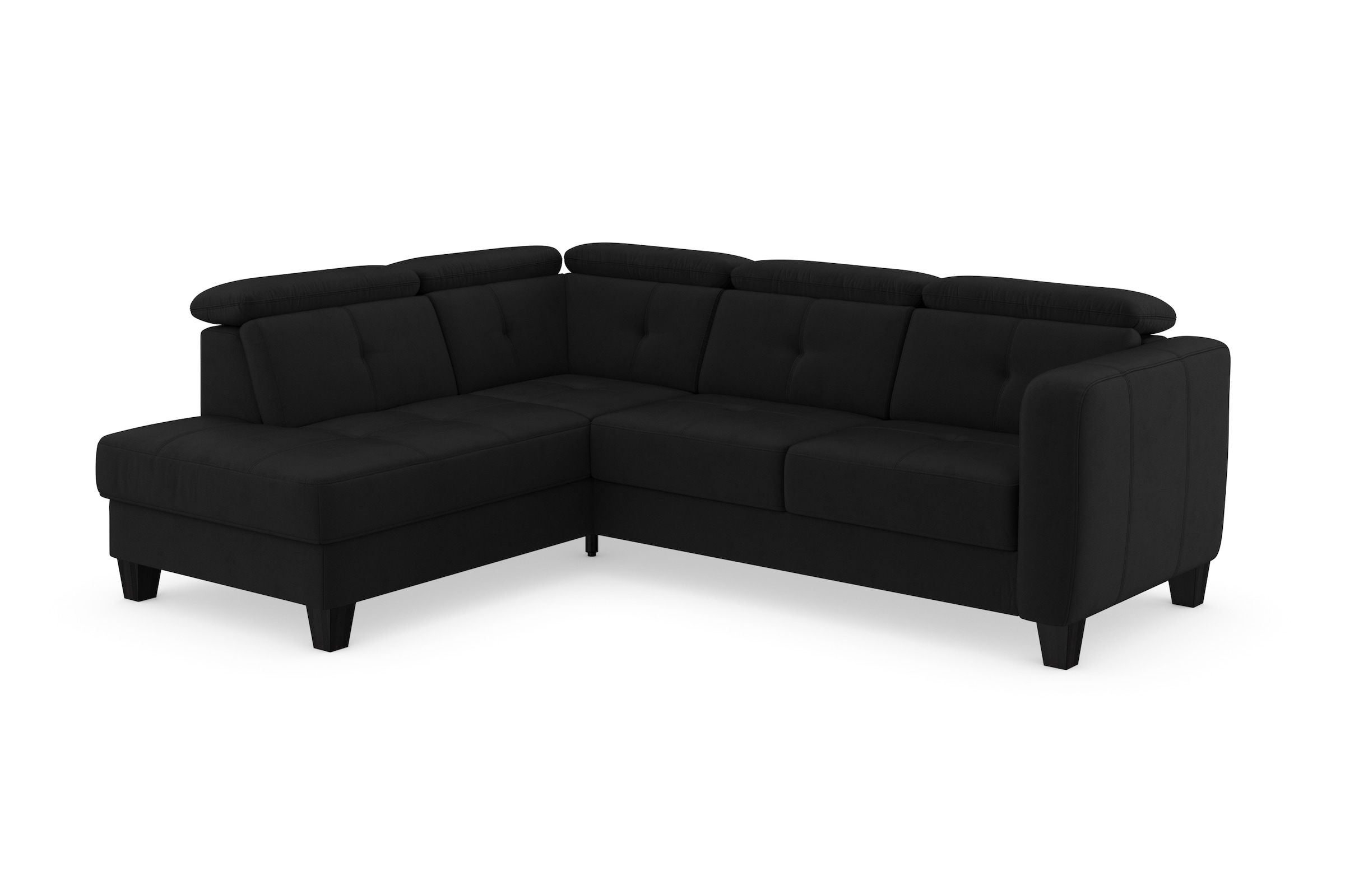 sit&more Ecksofa »Belluci L-Form« inklusive Federkern, wahlweise mit Bettfunktion und Bettkasten