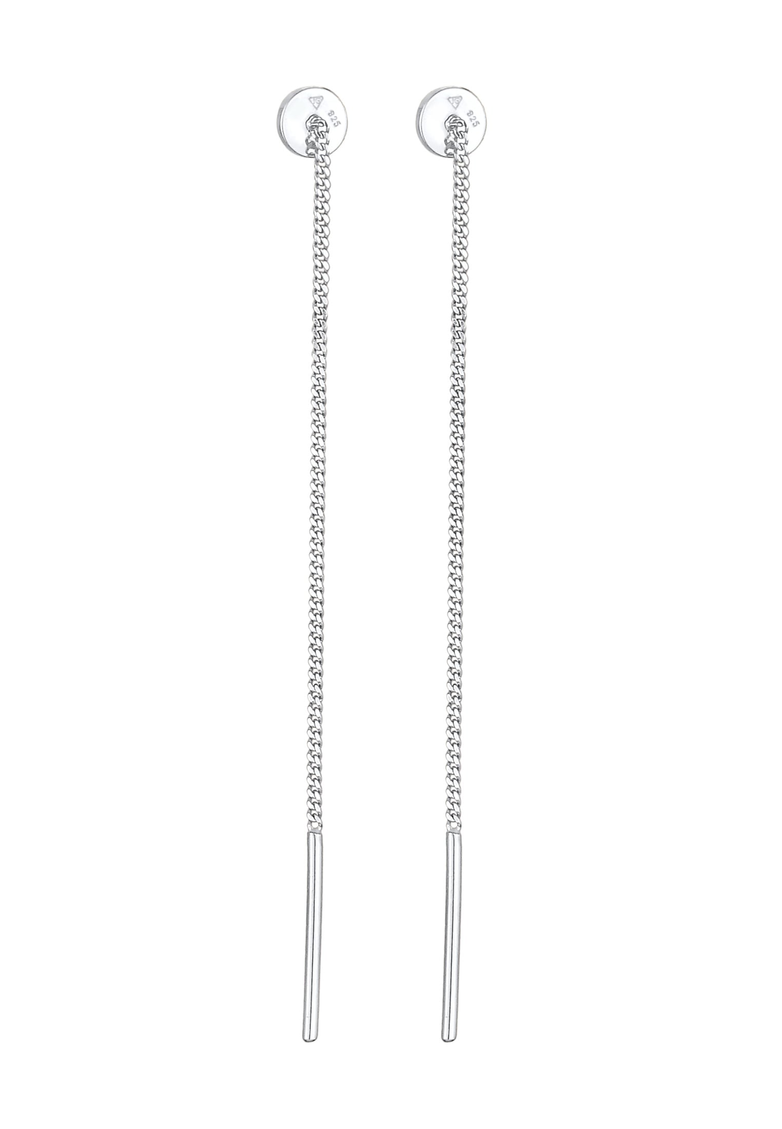 Elli Paar Ohrhänger »Ohrringe Plättchen Minimal Basic Durchziehen 925 Silber«