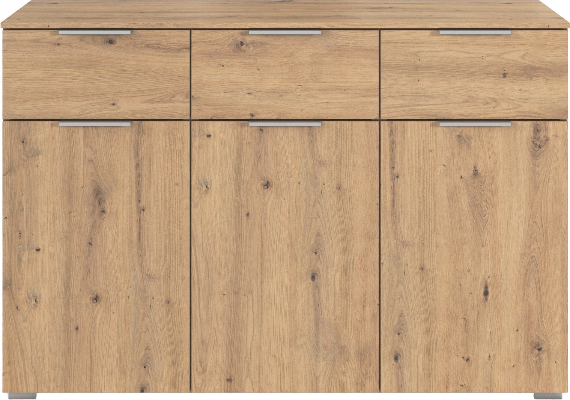 OTTO home Kombikommode »Kommode Sideboard Schubladenkommode Schlafzimmerkommode CORTONA« Breite 120 cm inkl. SOFT-CLOSE-FUNKTION, mit moderner Dekor-Front,  mit 3 Schubladen und 3 verstellbaren Einlegeboden MADE IN GERMANY