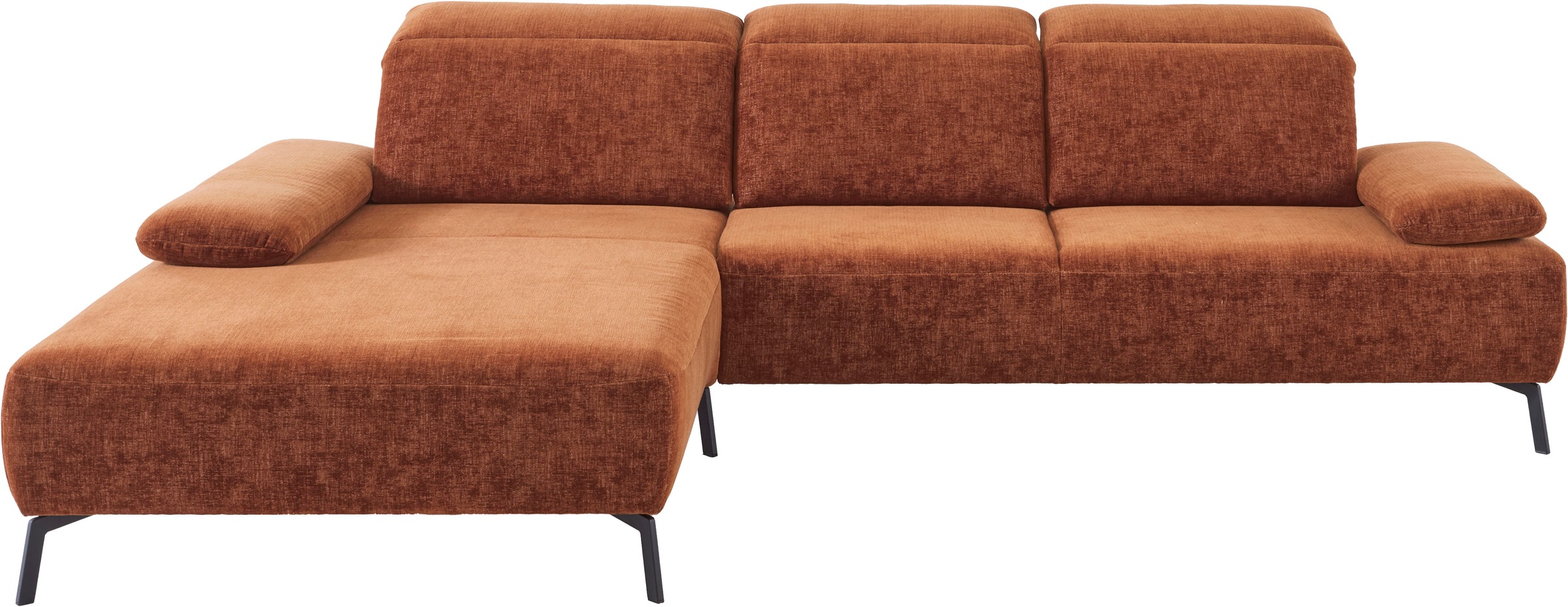 Home affaire Ecksofa »Liora, L-Form mit verstellbarem Kopfteil, Breite 291 cm« klappbare Armlehne, Tonnentaschenfederkern&saugroboterfreundliche Höhe