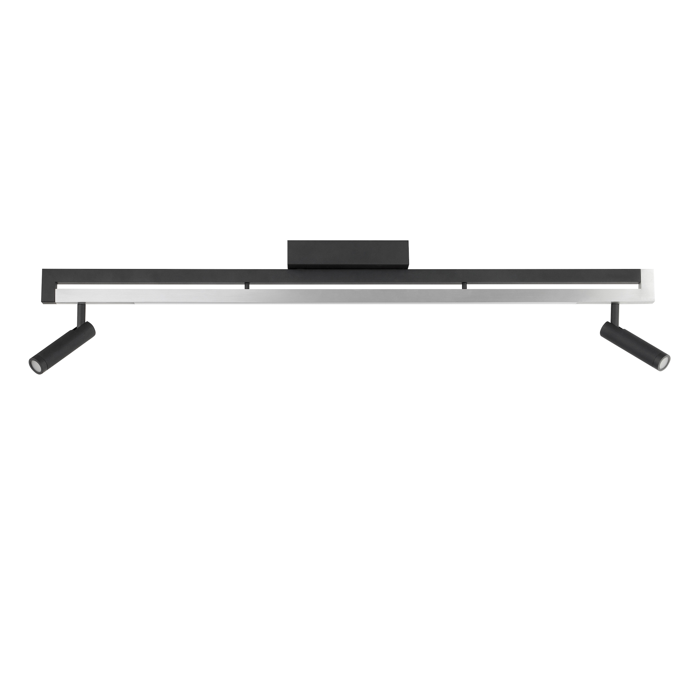 lumiCouture LED Deckenstrahler »Pulse« LED-Modul 1 Stk. Warmweiß 100 x 7 x 22 cm, 3300lm, 2700K, dimmbar, schwarz/gebürstetes Aluminium