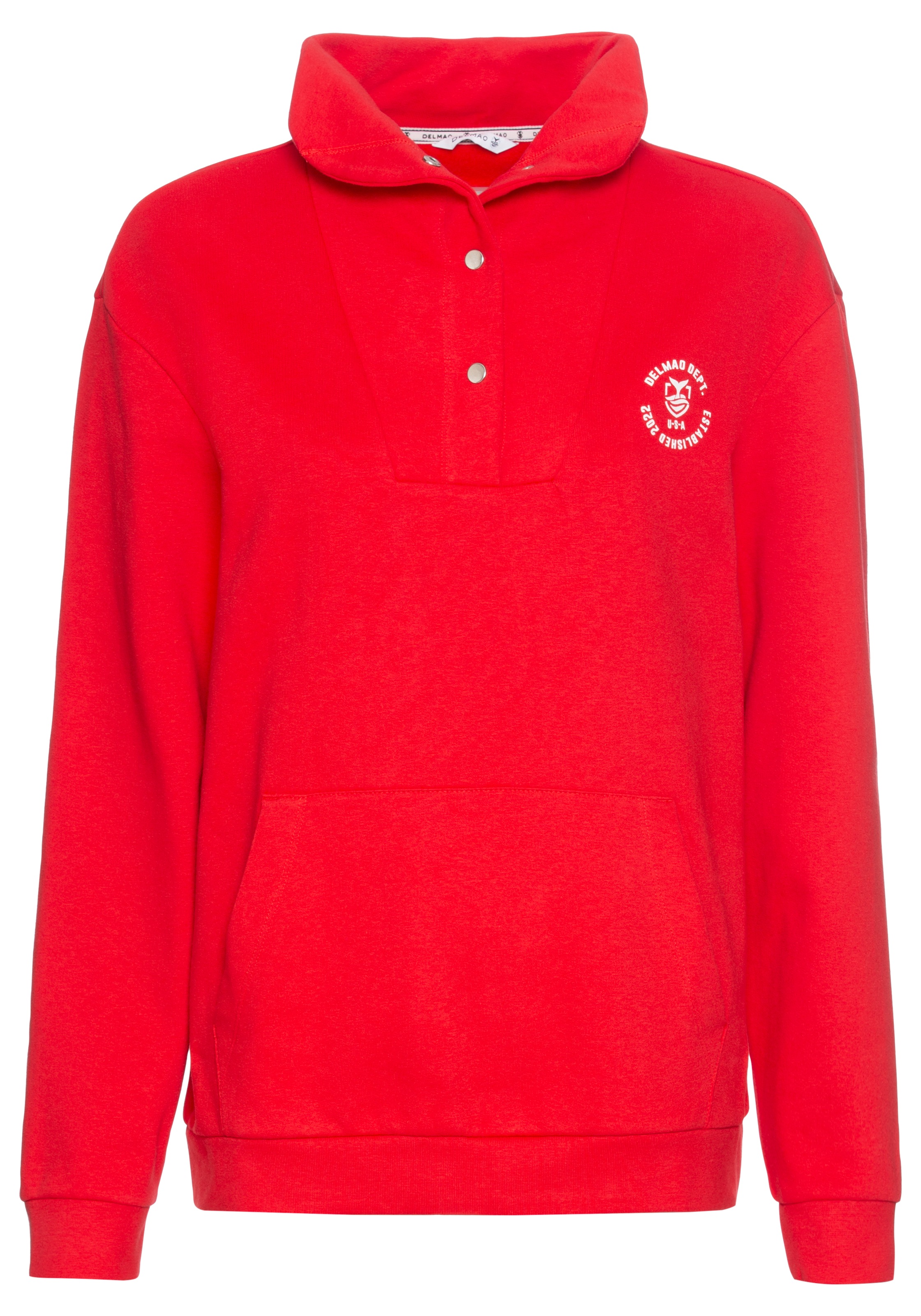 DELMAO Sweatshirt, mit Troyer Kragen - NEUE KOLLEKTION