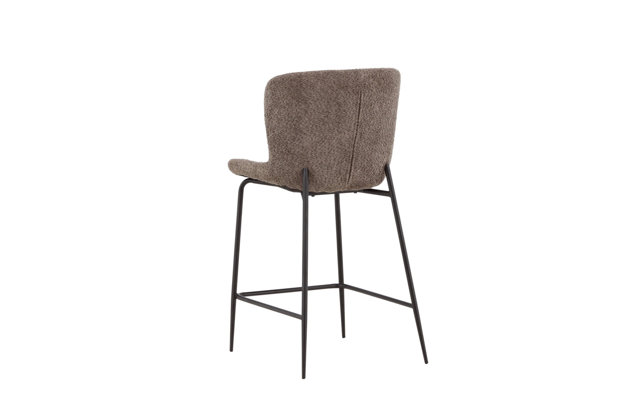 Venture Home Barhocker »Modesto, Barhocker mit braunem Bouclé-Sitz und Stahlbeinen, modern« 1 Stk. tlg. Tresenhocker minimalistisch, Bouclé, komfortabel