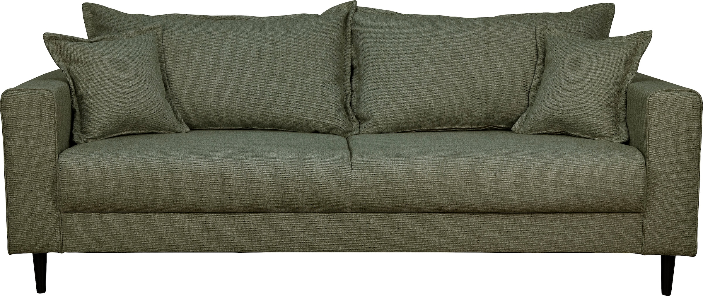 Home affaire 3-Sitzer »VEYRAS, hoher Sitzkomfort, Maße B/T/H: 212/84/76 cm«, mit Wellenunterfederung, incl. Rückenkissen und Zierkissen