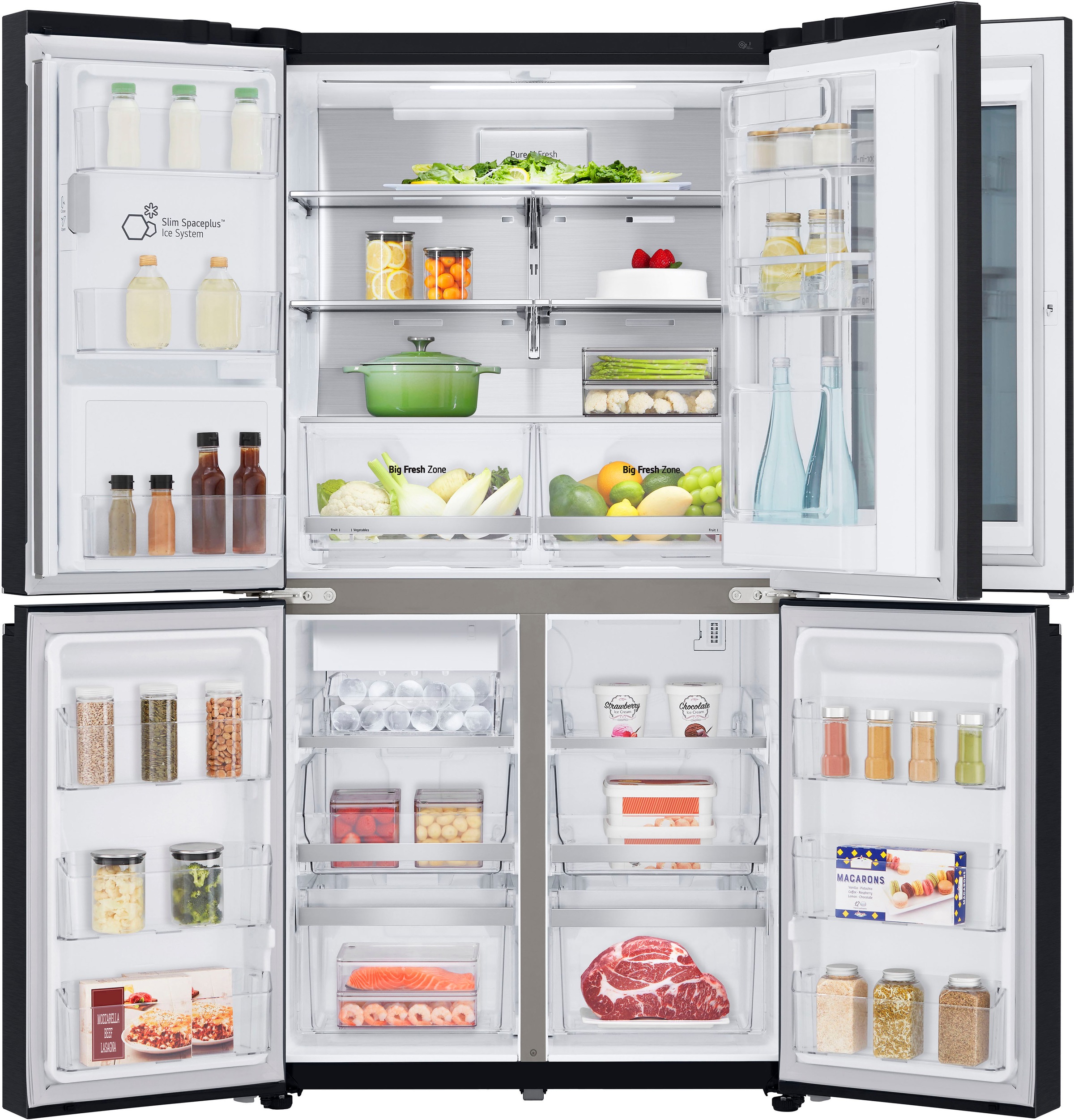 LG Side-by-Side InstaView® MultiDoor »GMX945MCCF«, Craft Ice Bereiter, InstaView™
