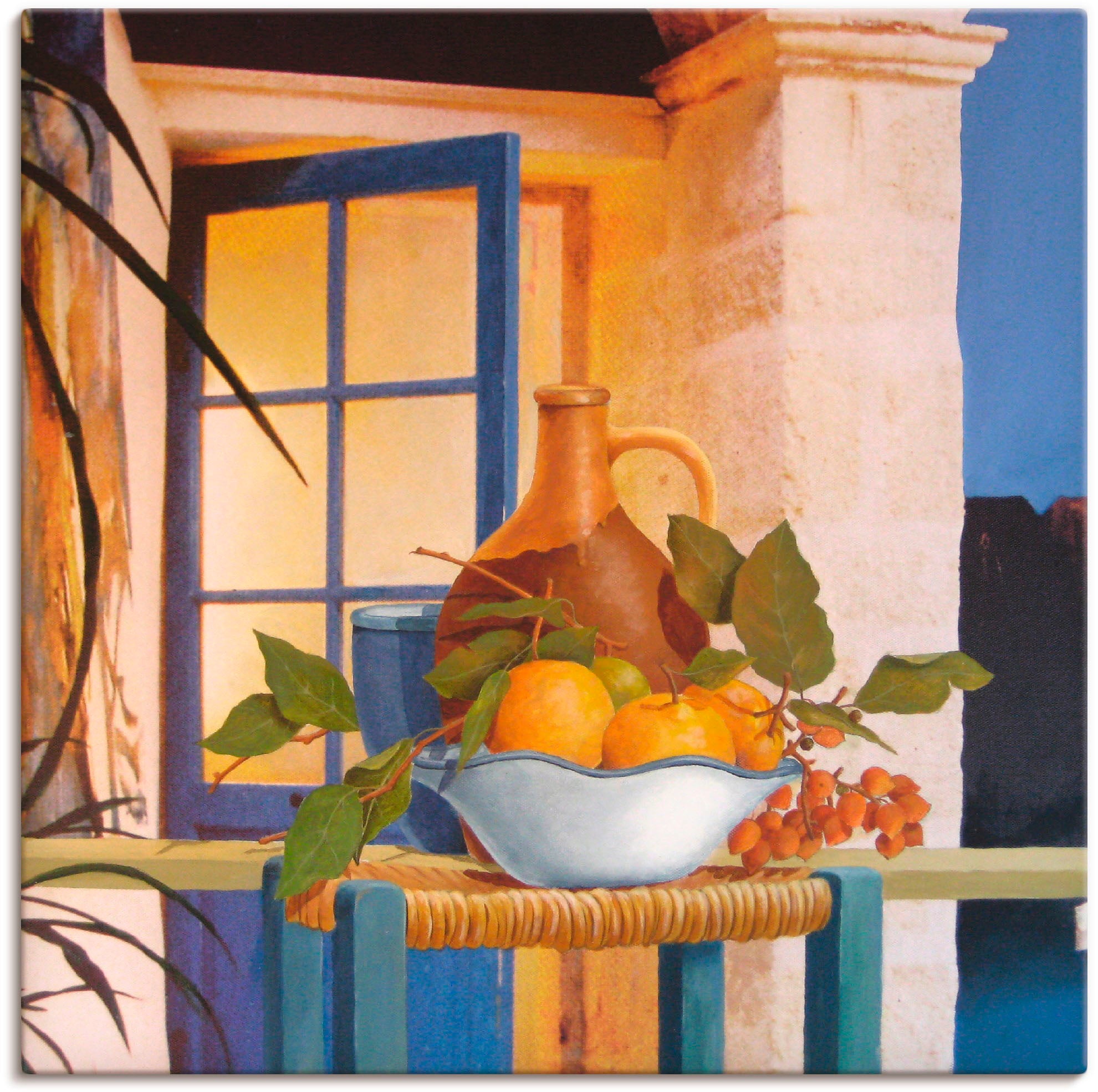 Artland Wandbild »Stillleben mit Orangen«, Arrangements, (1 St.), als  Leinwandbild, Wandaufkleber oder Poster in versch. Größen auf Rechnung  bestellen