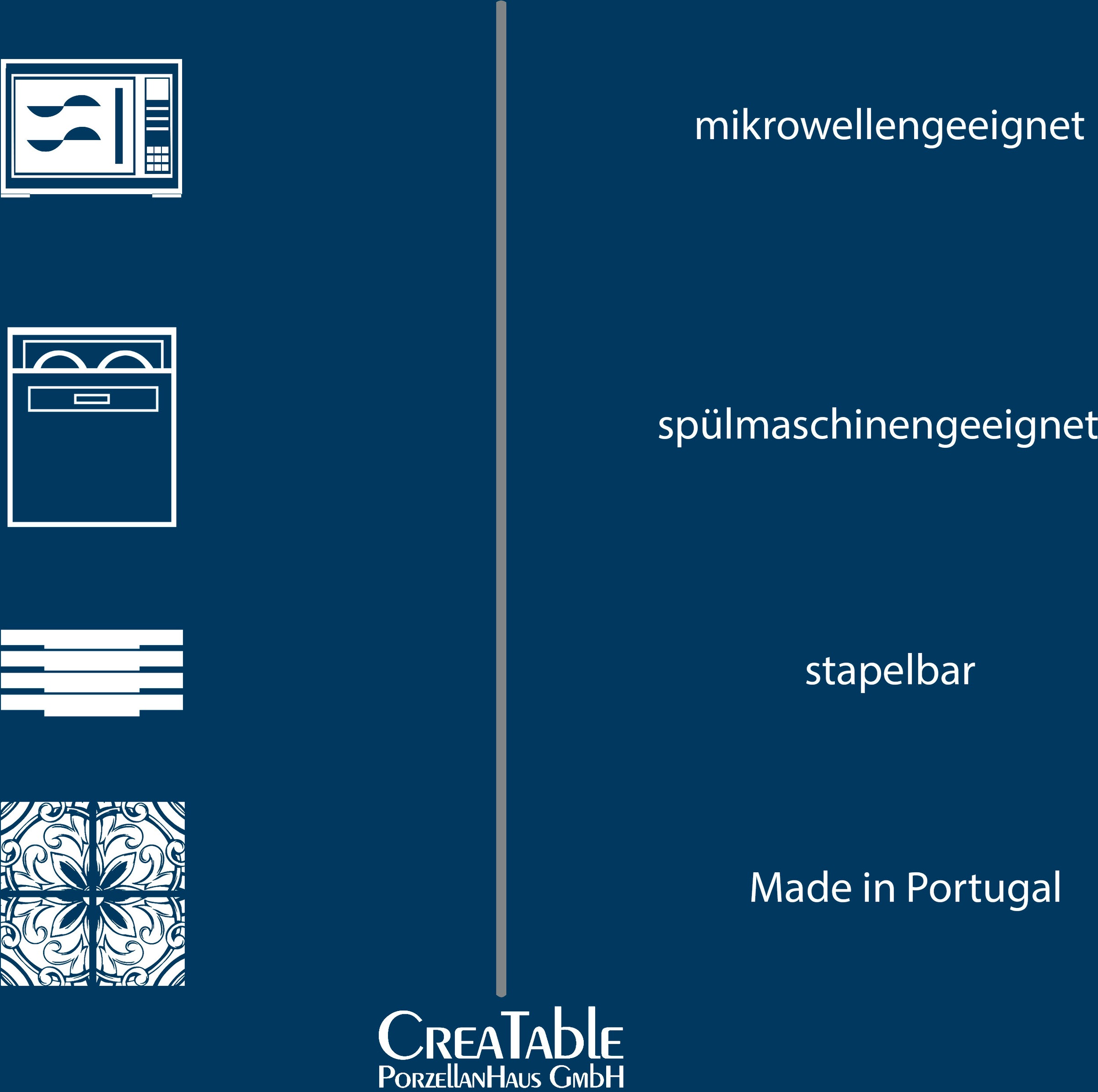 CreaTable Kombiservice »Geschirr-Set Cordoba«, (Set, 16 tlg., Kaffeeservice und Tafelservice im Set, für 4 Personen), Service, Rautenmuster, Made in Europe, 16 Teile, für 4 Personen
