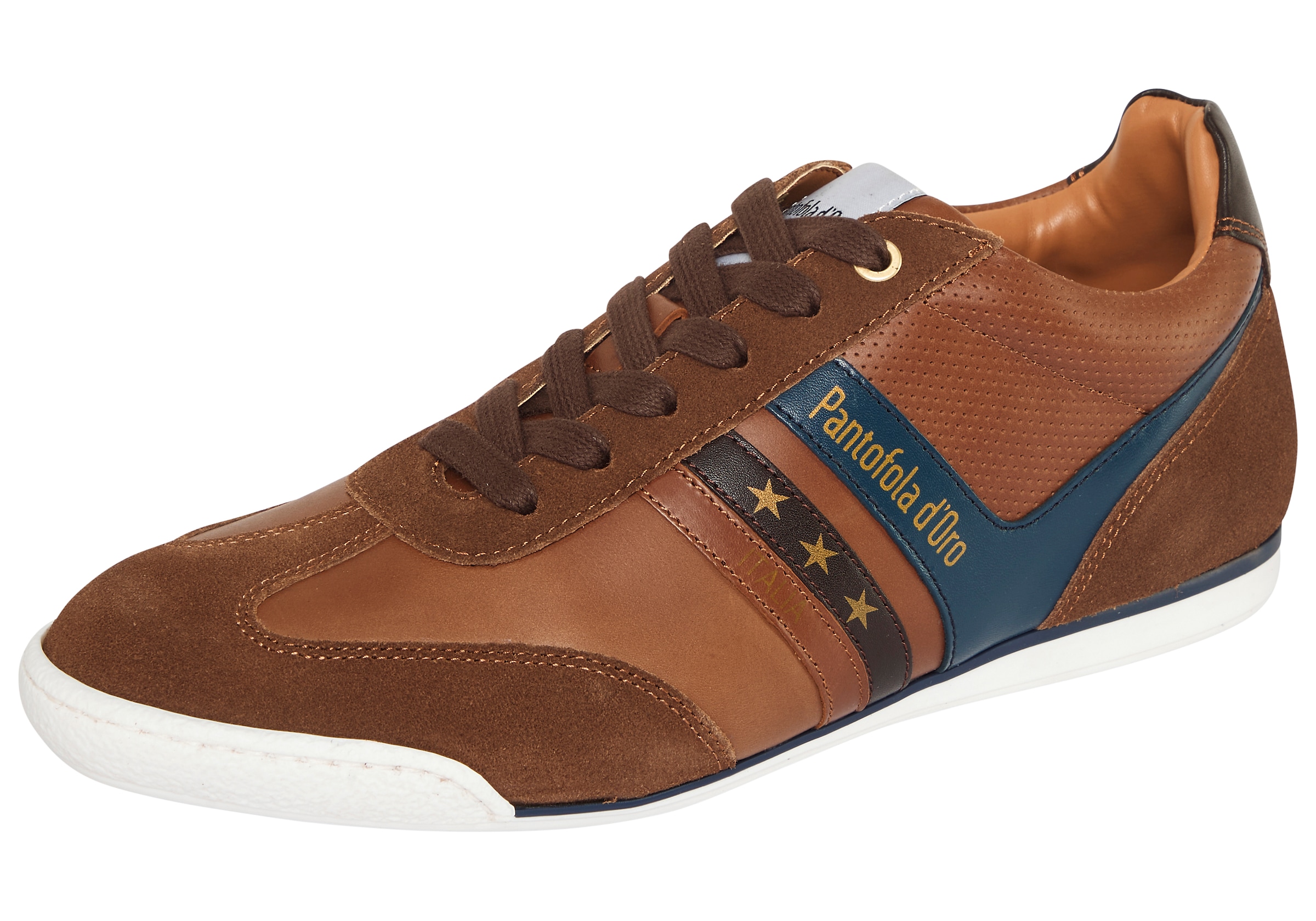 Pantofola d´Oro Sneaker »VASTO LOW«  Obermaterial aus Leder, Gummilaufsohle, mit Schnürung