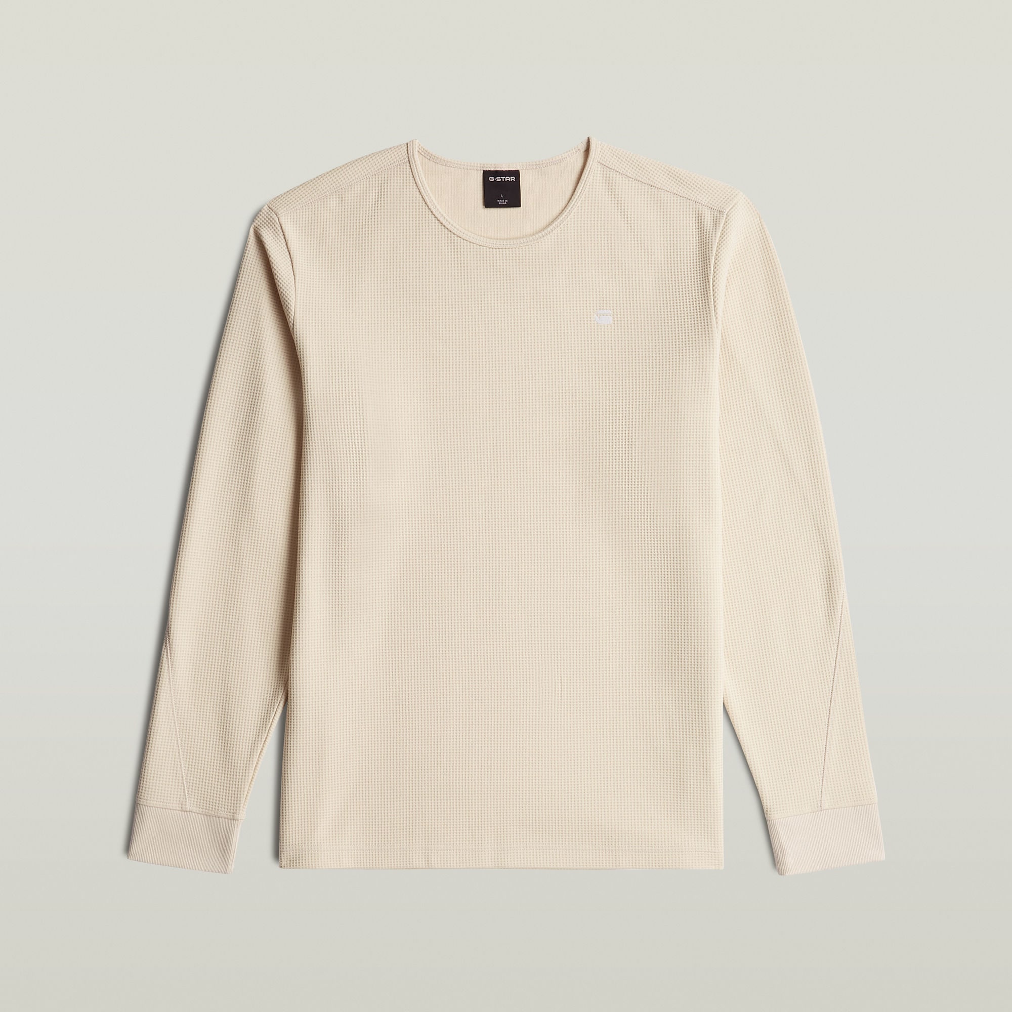 G-STAR Longsleeve »Structured Tweeter« in Waffel-Struktur, mit Logostickerei