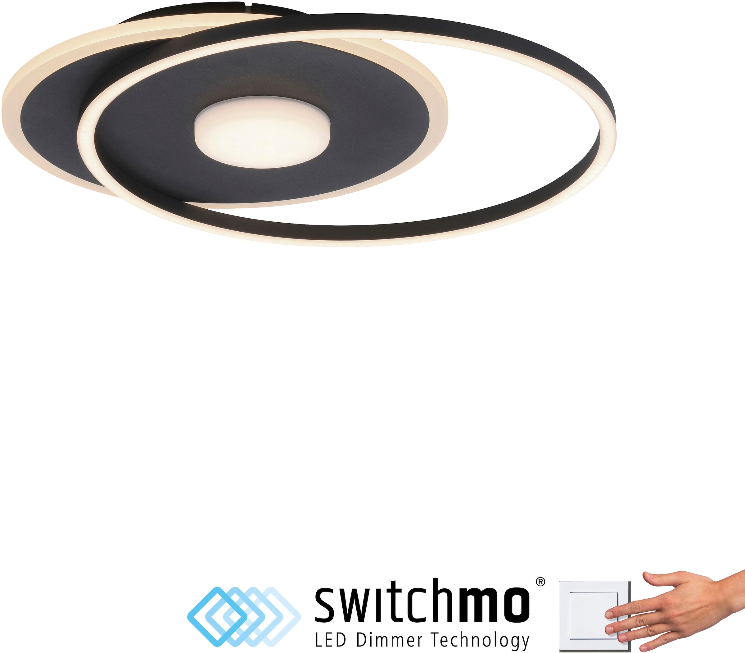 JUST LIGHT LED Deckenleuchte »DOMINO« LED-Board 1 Stk. Warmweiß